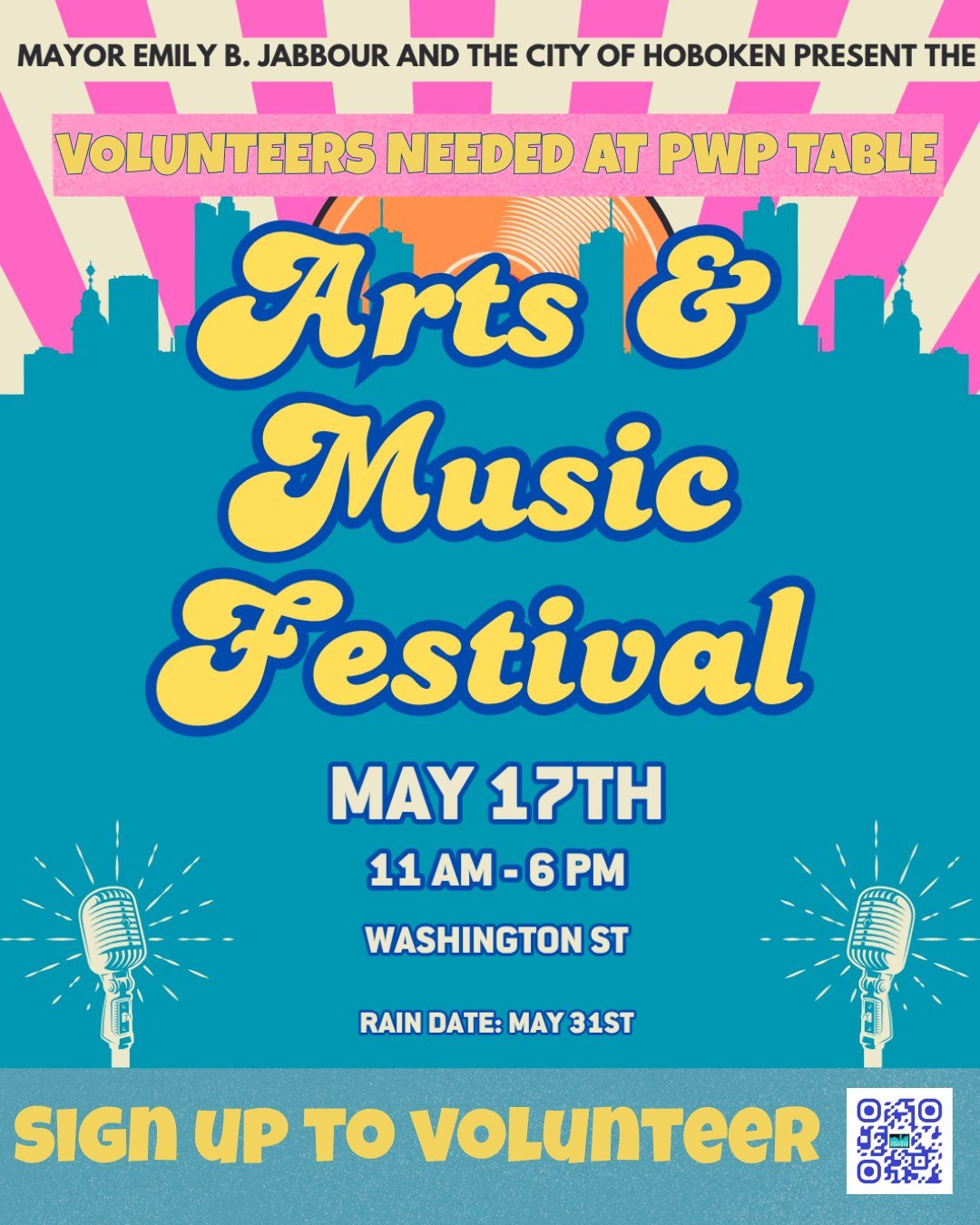 🎶 We&rsquo;re heading to the Hoboken Arts &amp; Music Festival&mdash;and we need YOU! 🎶

On May 17th (11AM&ndash;6PM), Party With Purpose will be out on Washington Street sharing our mission, connecting with the community, and building momentum for