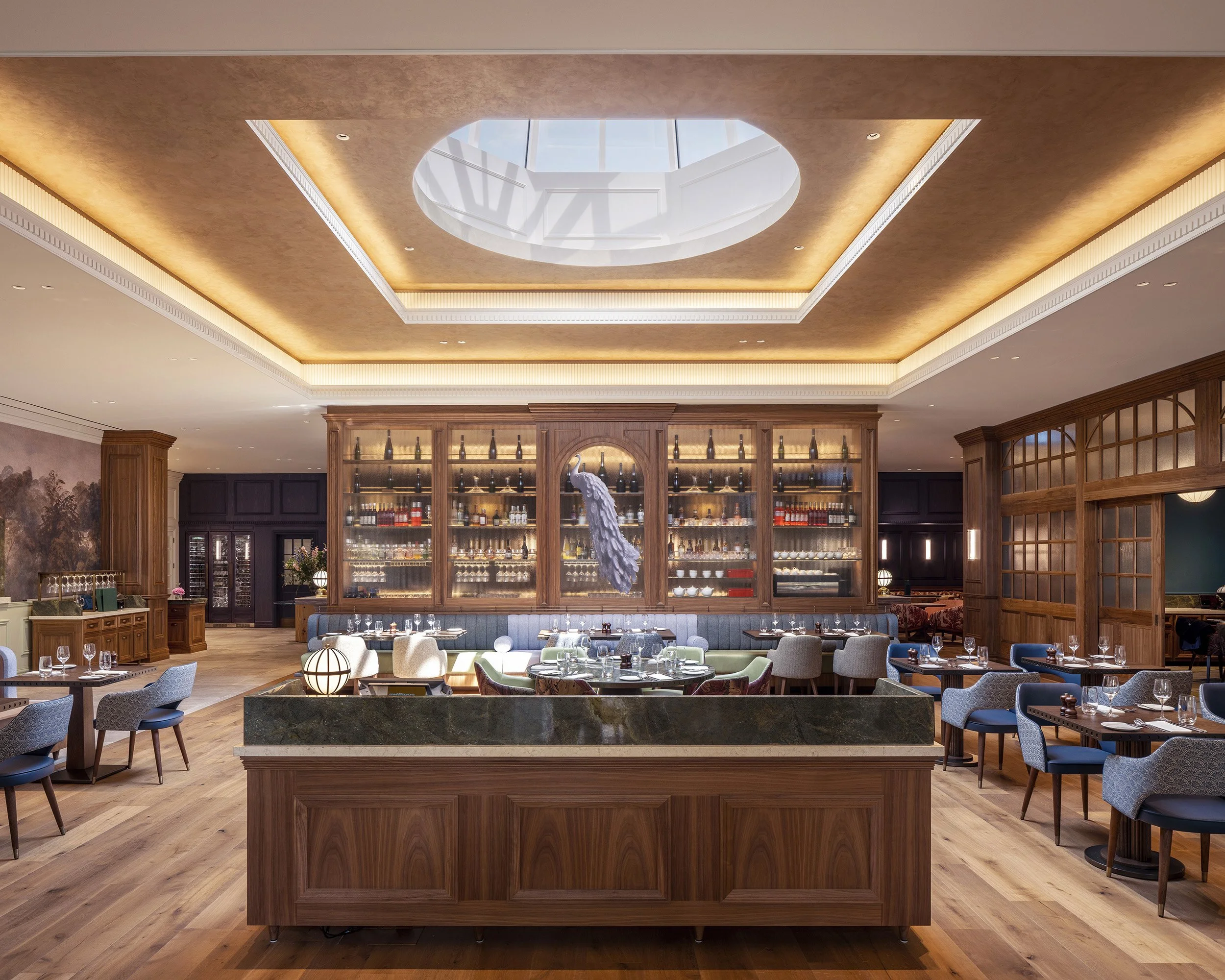 Kilian O’Sullivan Award Winning London Based Architectural Photographer & Interiors Photographer Brasserie 1869 at The Hurlingham Club Jestico Whiles