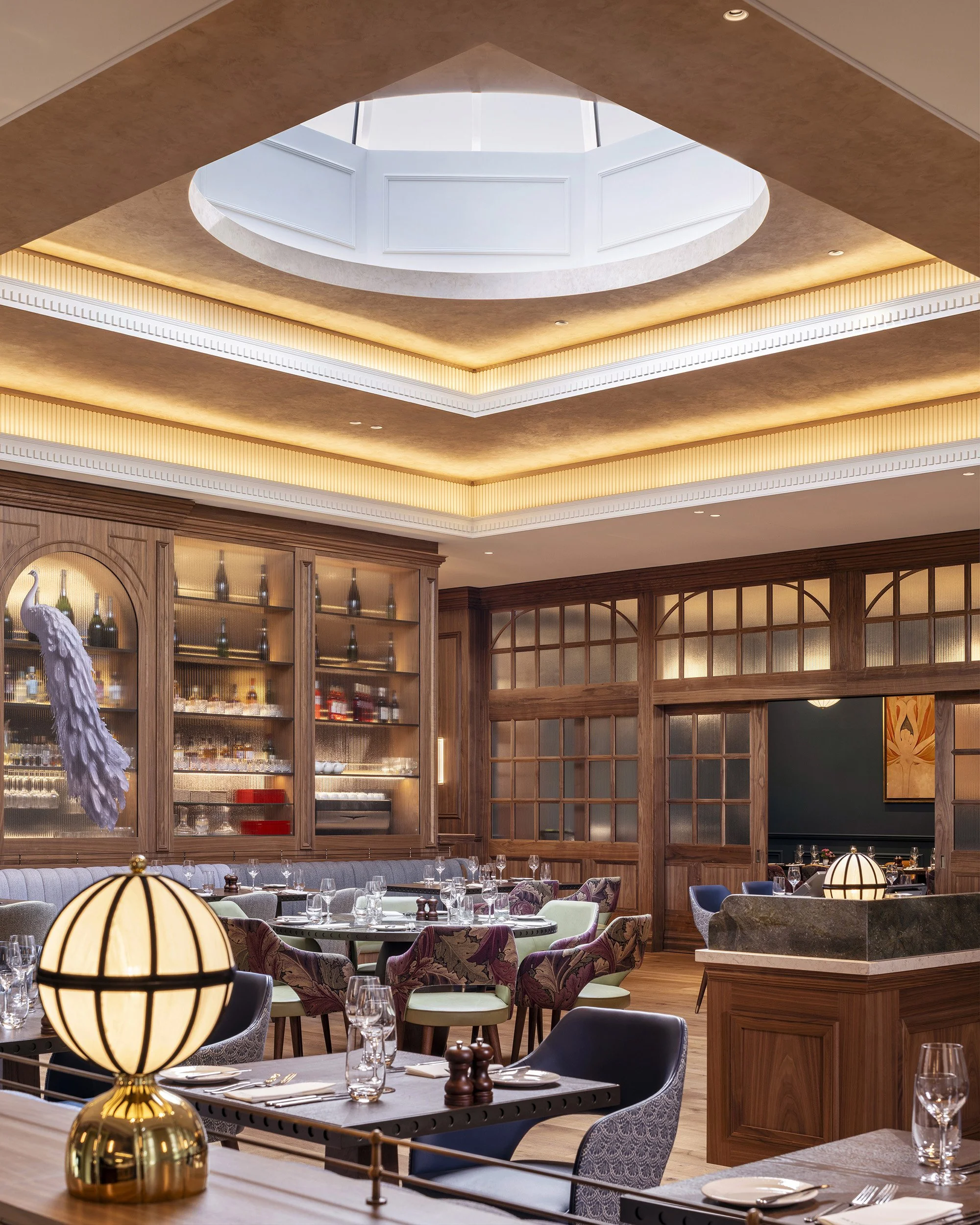 Kilian O’Sullivan Award Winning London Based Architectural Photographer & Interiors Photographer Brasserie 1869 at The Hurlingham Club Jestico Whiles