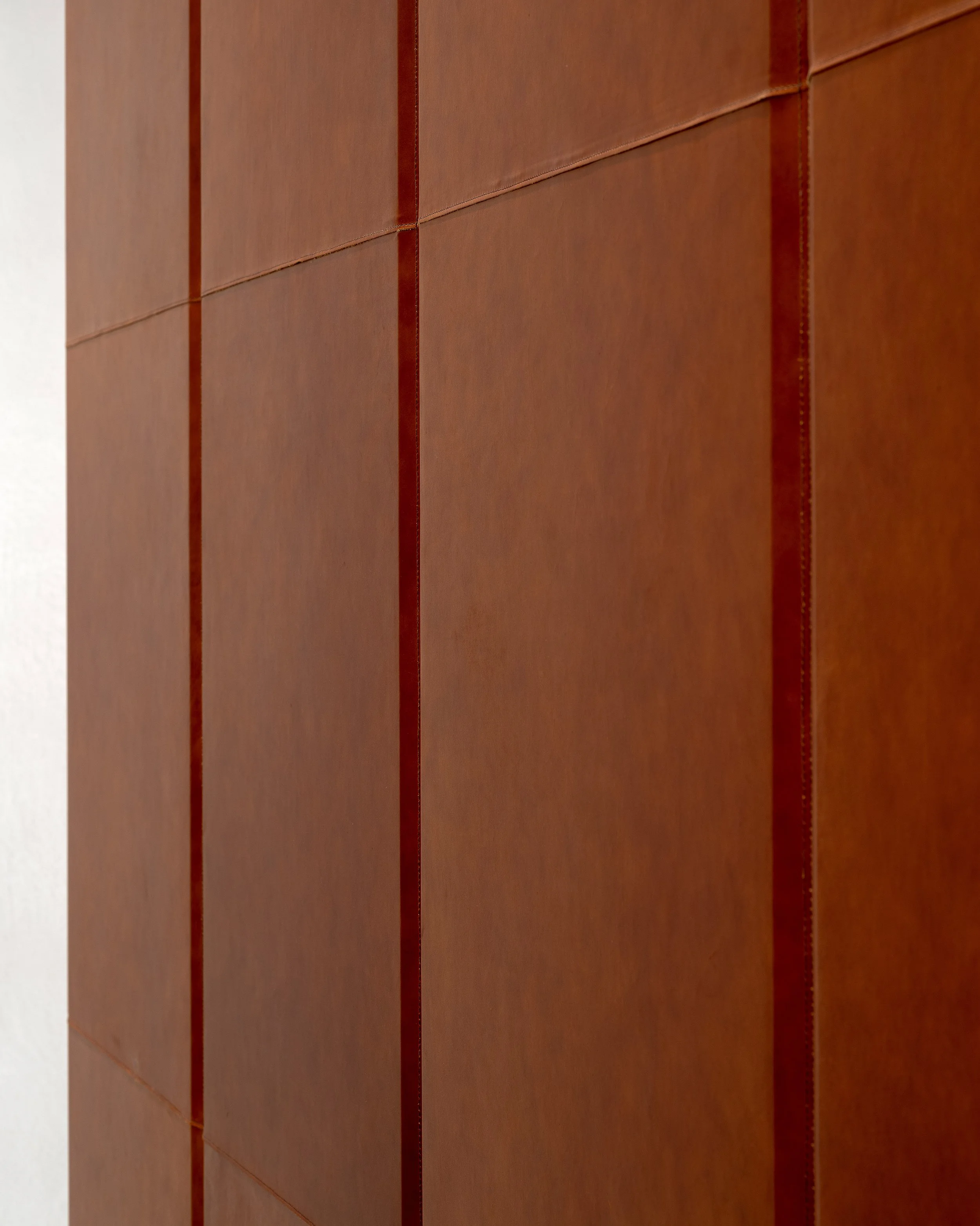 Kilian O'Sullivan global architectural and interiors photographer Interior Finsbury Circus Lobby London Architectural Photography Interiors Photography Stiff+Trevillion Wall detail Leather