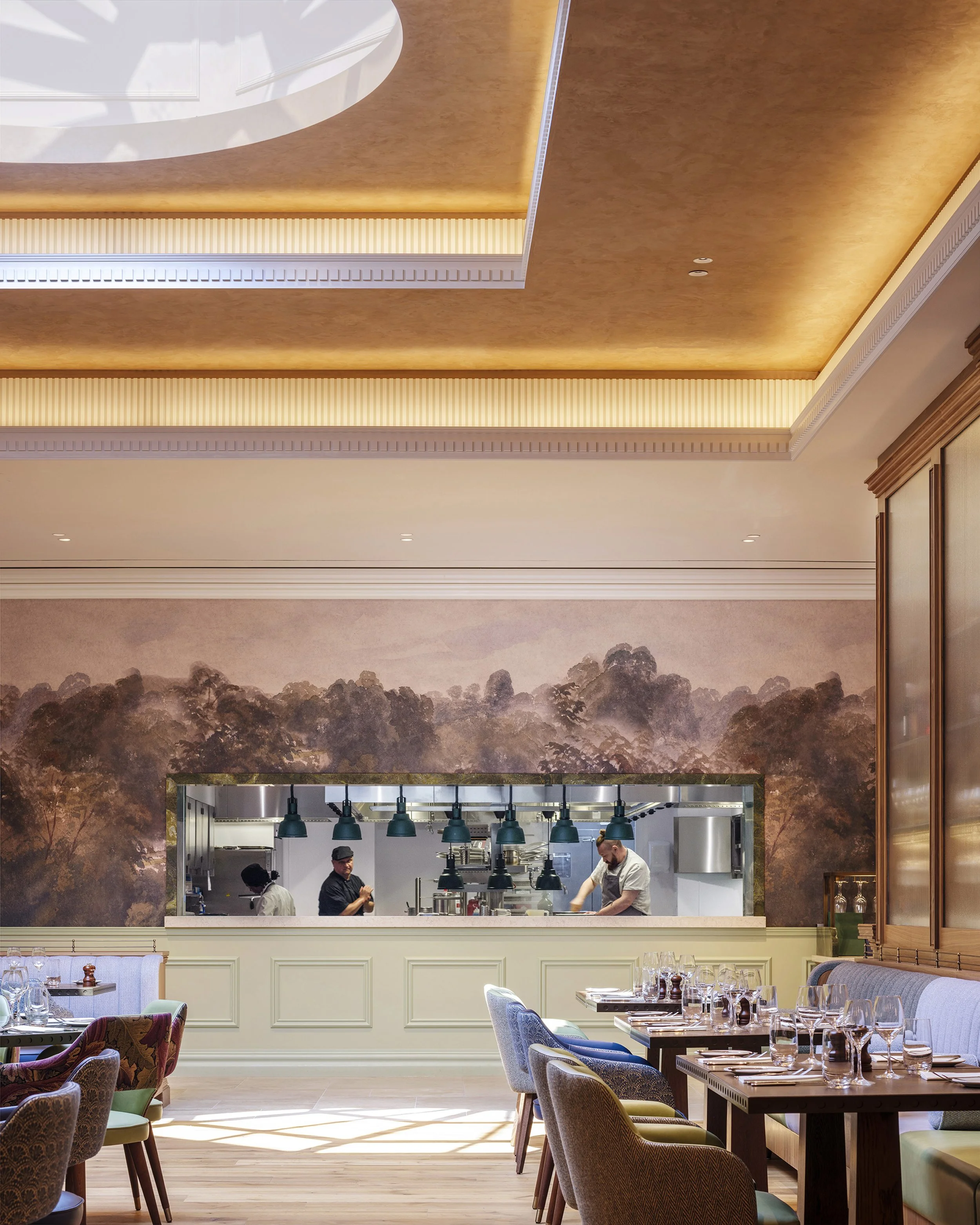Kilian O’Sullivan Award Winning London Based Architectural Photographer & Interiors Photographer Brasserie 1869 at The Hurlingham Club Jestico Whiles