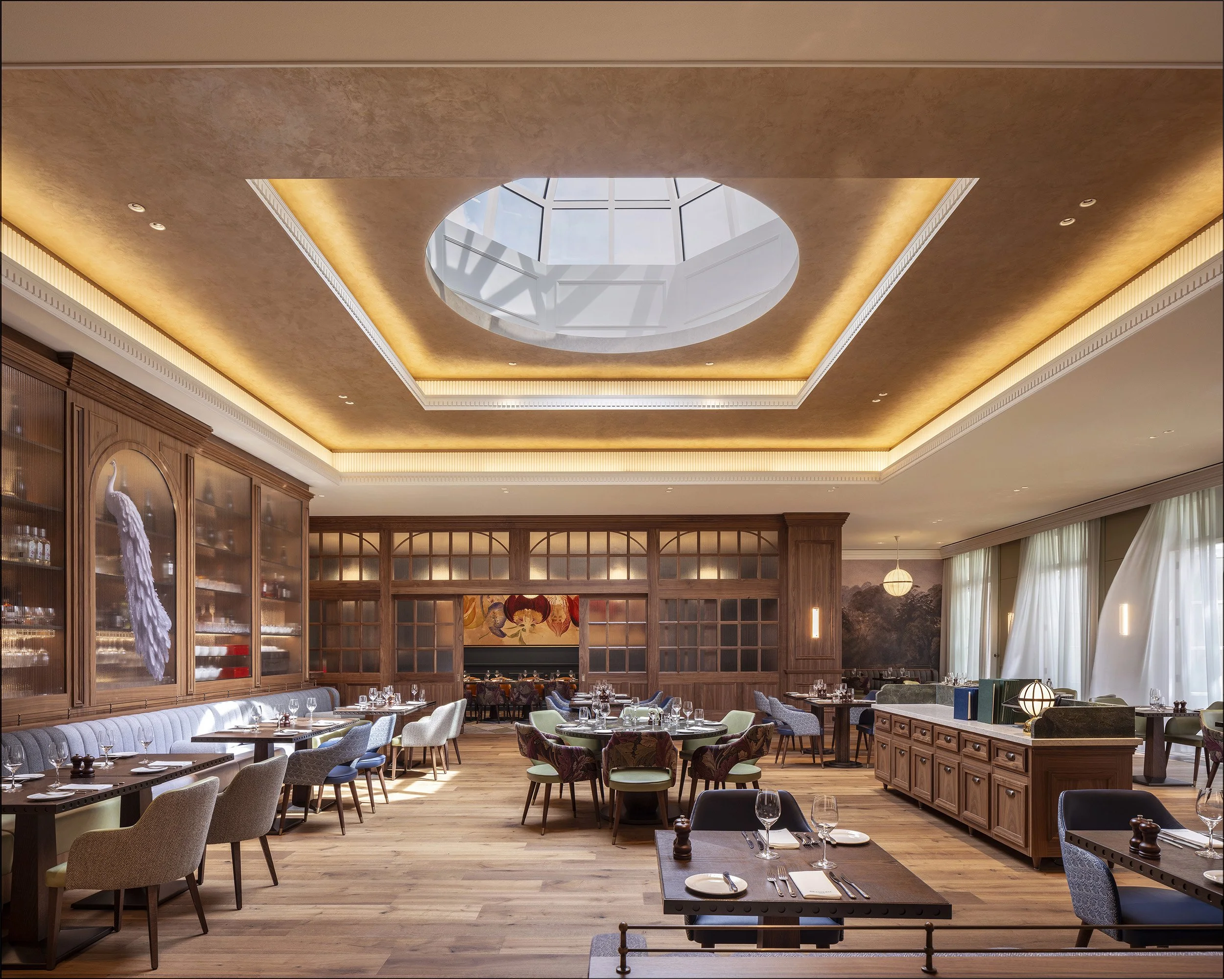 Kilian O’Sullivan Award Winning London Based Architectural Photographer & Interiors Photographer Brasserie 1869 at The Hurlingham Club Jestico Whiles