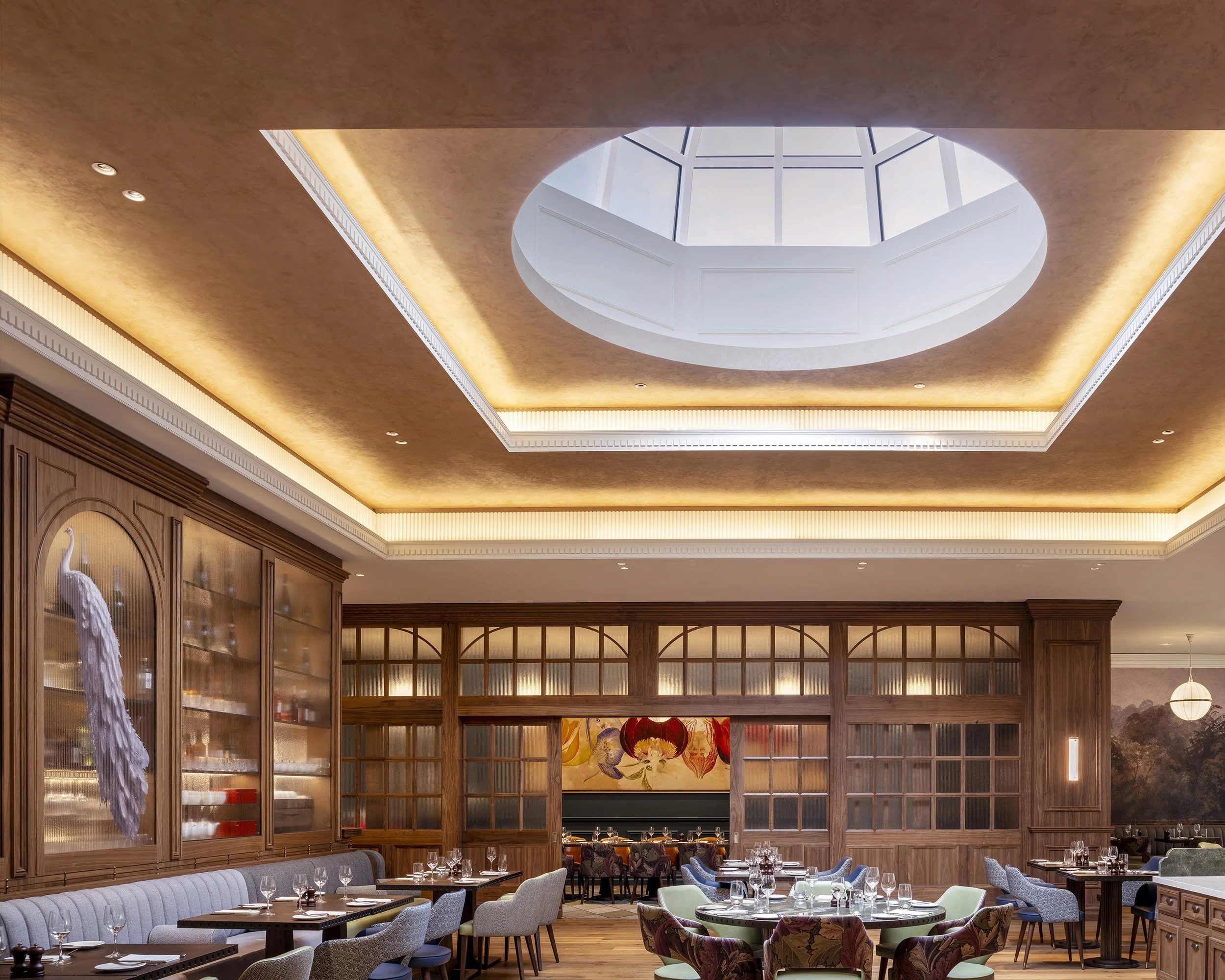 Kilian O’Sullivan Award Winning London Based Architectural Photographer & Interiors Photographer Brasserie 1869 at The Hurlingham Club Jestico Whiles