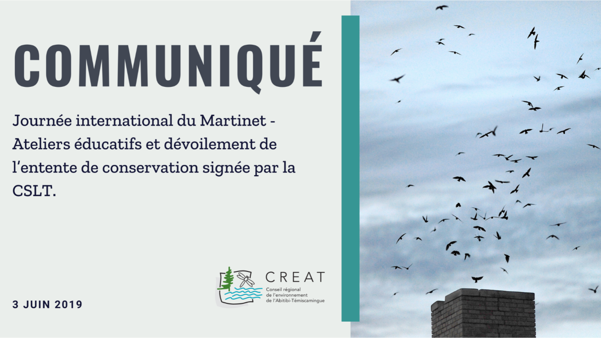 Journée international du Martinet - Ateliers éducatifs et dévoilement de l’entente de conservation signée par la CSLT