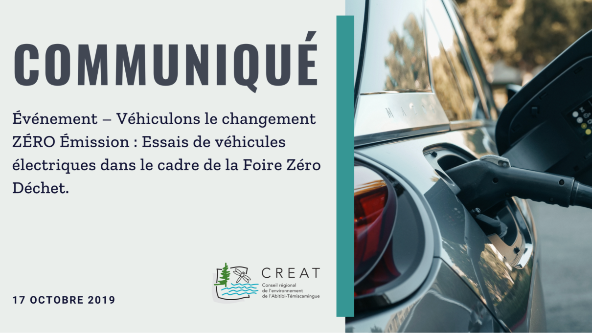 Événement – Véhiculons le changement ZÉRO Émission : Essais de véhicules électriques dans le cadre de la Foire Zéro Déchet