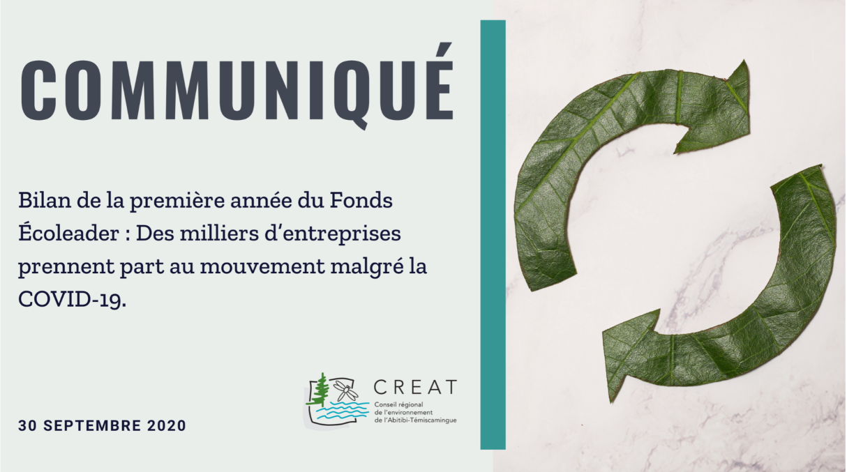 Bilan de la première année du Fonds Écoleader : Des milliers d’entreprises prennent part au mouvement malgré la COVID-19
