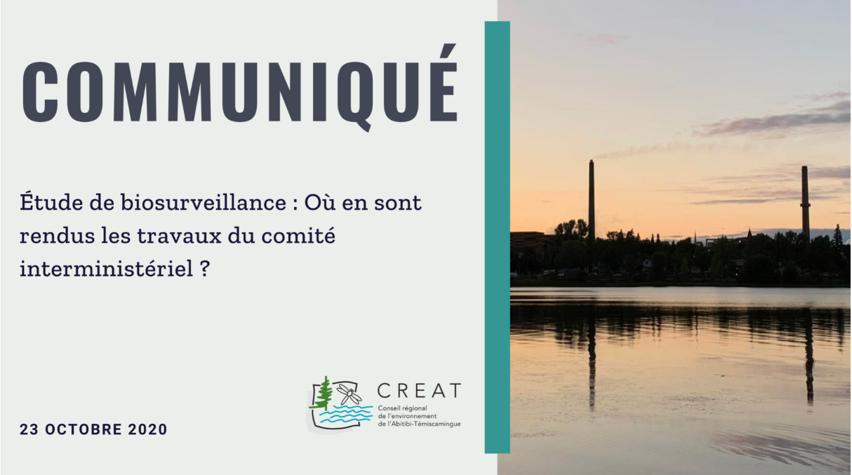 Étude de biosurveillance : Où en sont rendus les travaux du comité interministériel ?