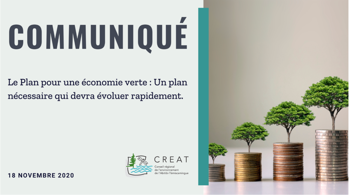 Le Plan pour une économie verte : Un plan nécessaire qui devra évoluer rapidement