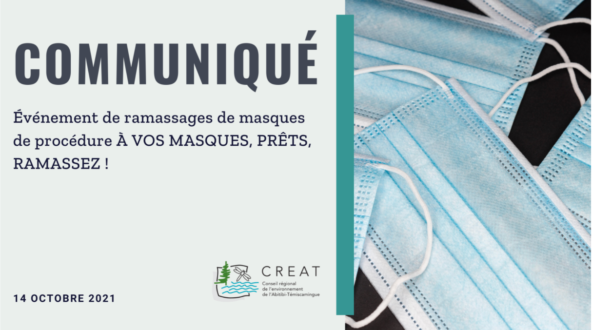 Événement de ramassages de masques de procédure À VOS MASQUES, PRÊTS, RAMASSEZ !