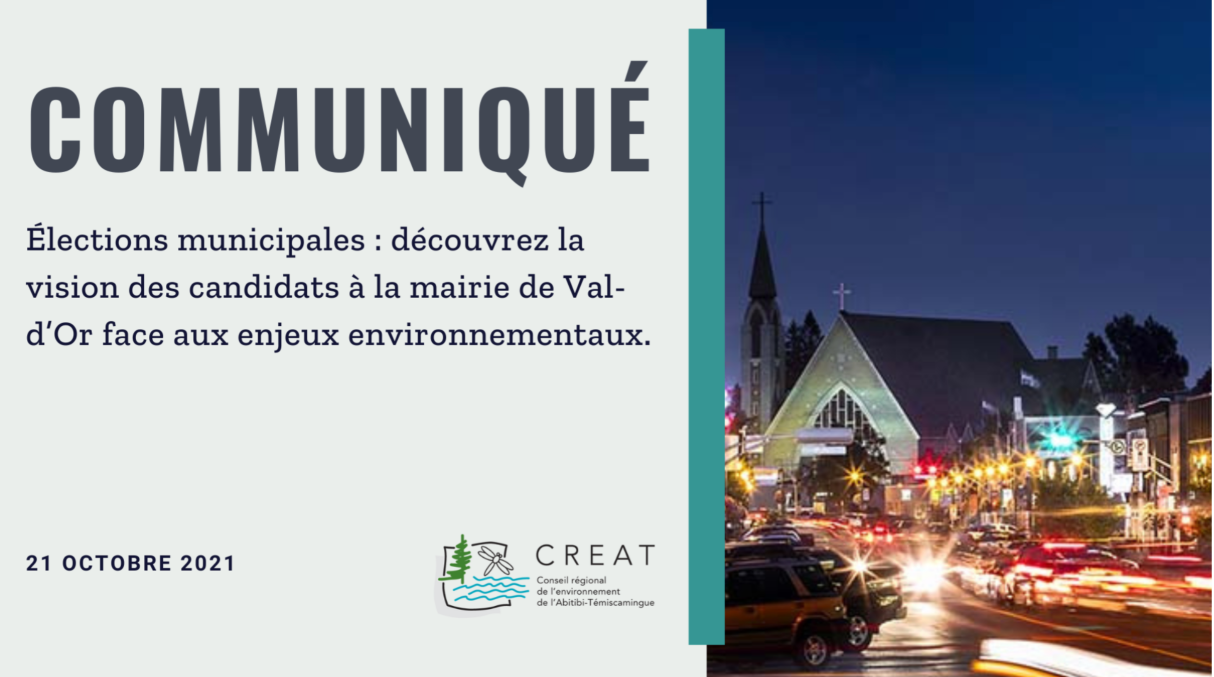 Élections municipales : découvrez la vision des candidats à la mairie de Val-d’Or face aux enjeux environnementaux