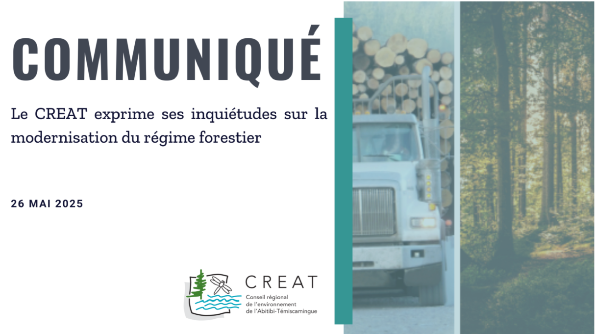 Le CREAT exprime ses inquiétudes sur la modernisation du régime forestier
