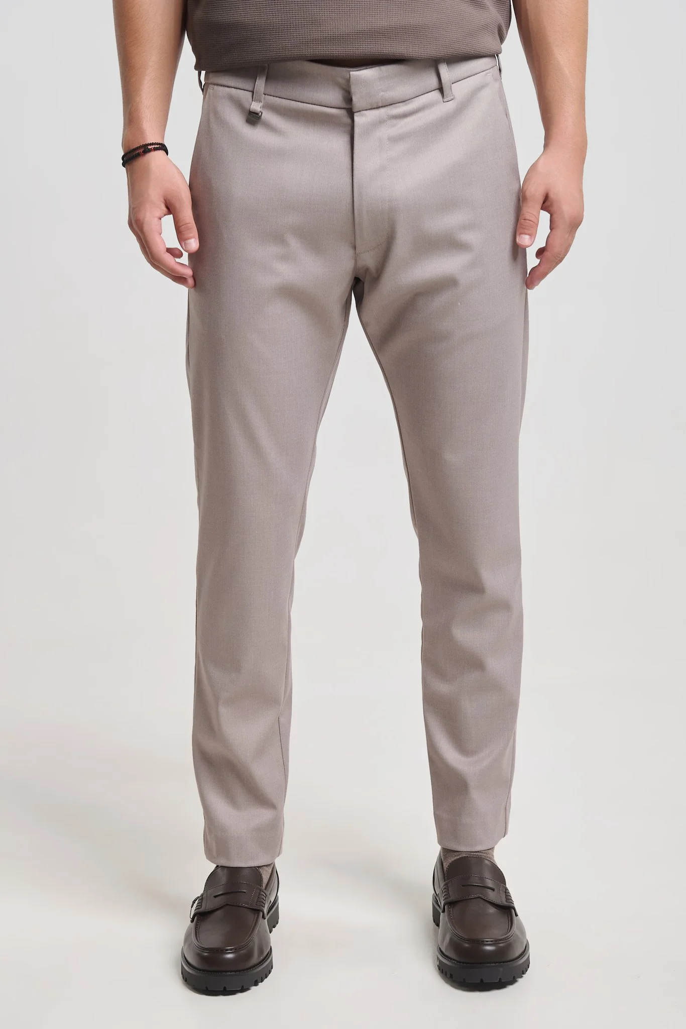 Dublin 2389 Beige Slim Pants — Men's Chino, Slim Fit