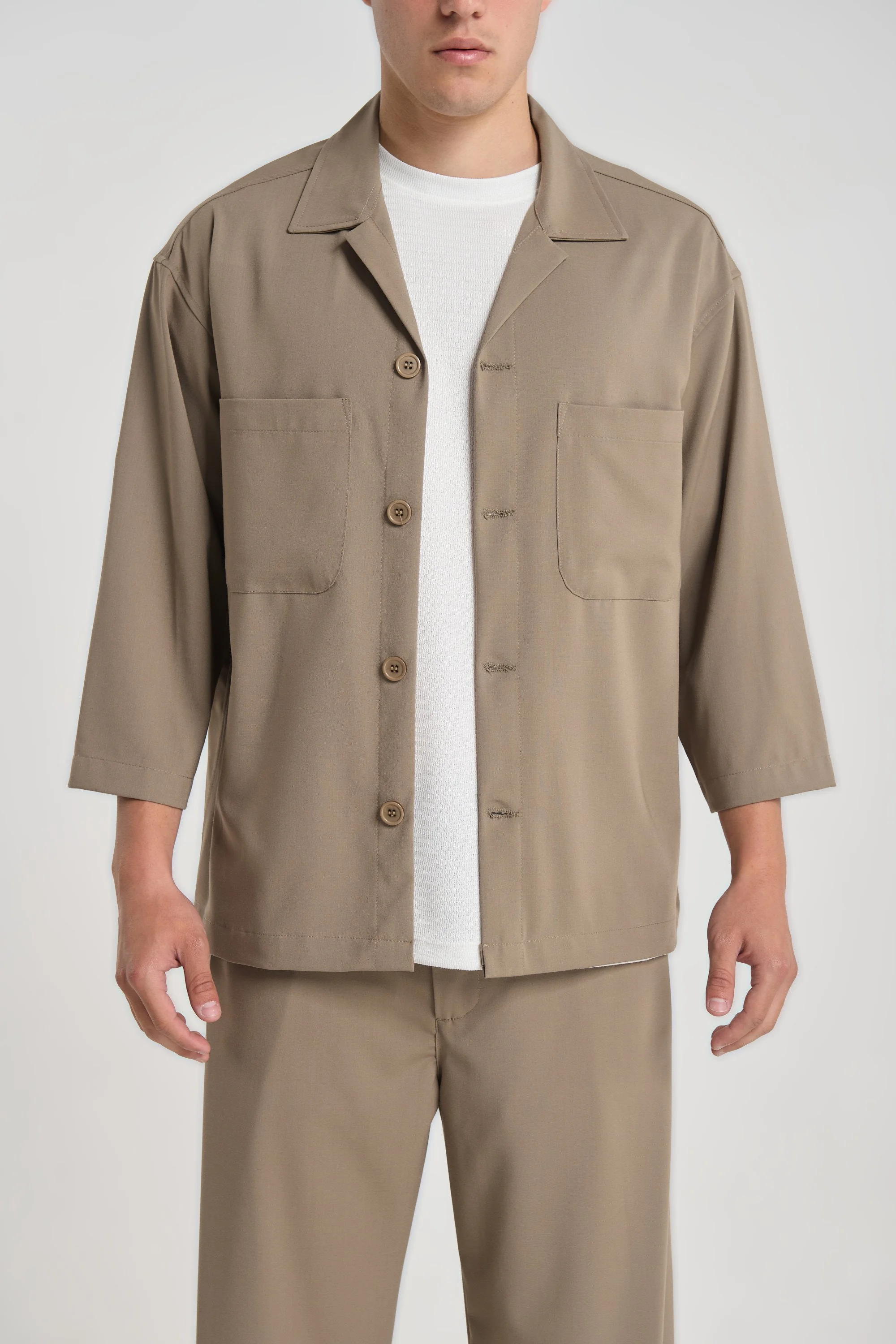 Lisbon 5154 Sand Overshirt — Men's Overshirts, Relaxed Fit