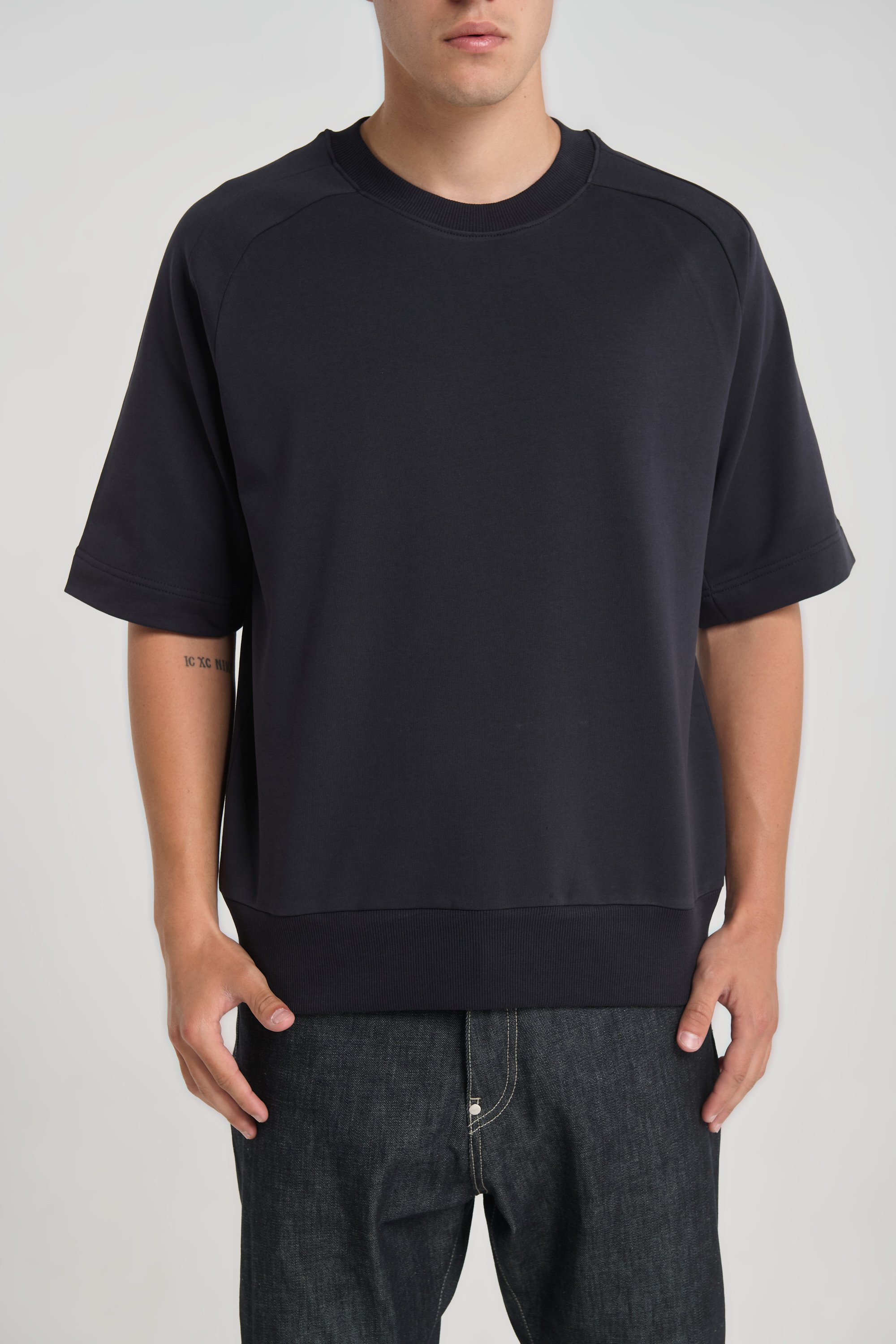 Masuda 4064 Blue French Terry T-shirt — Men's Tshirt, Relaxed Fit