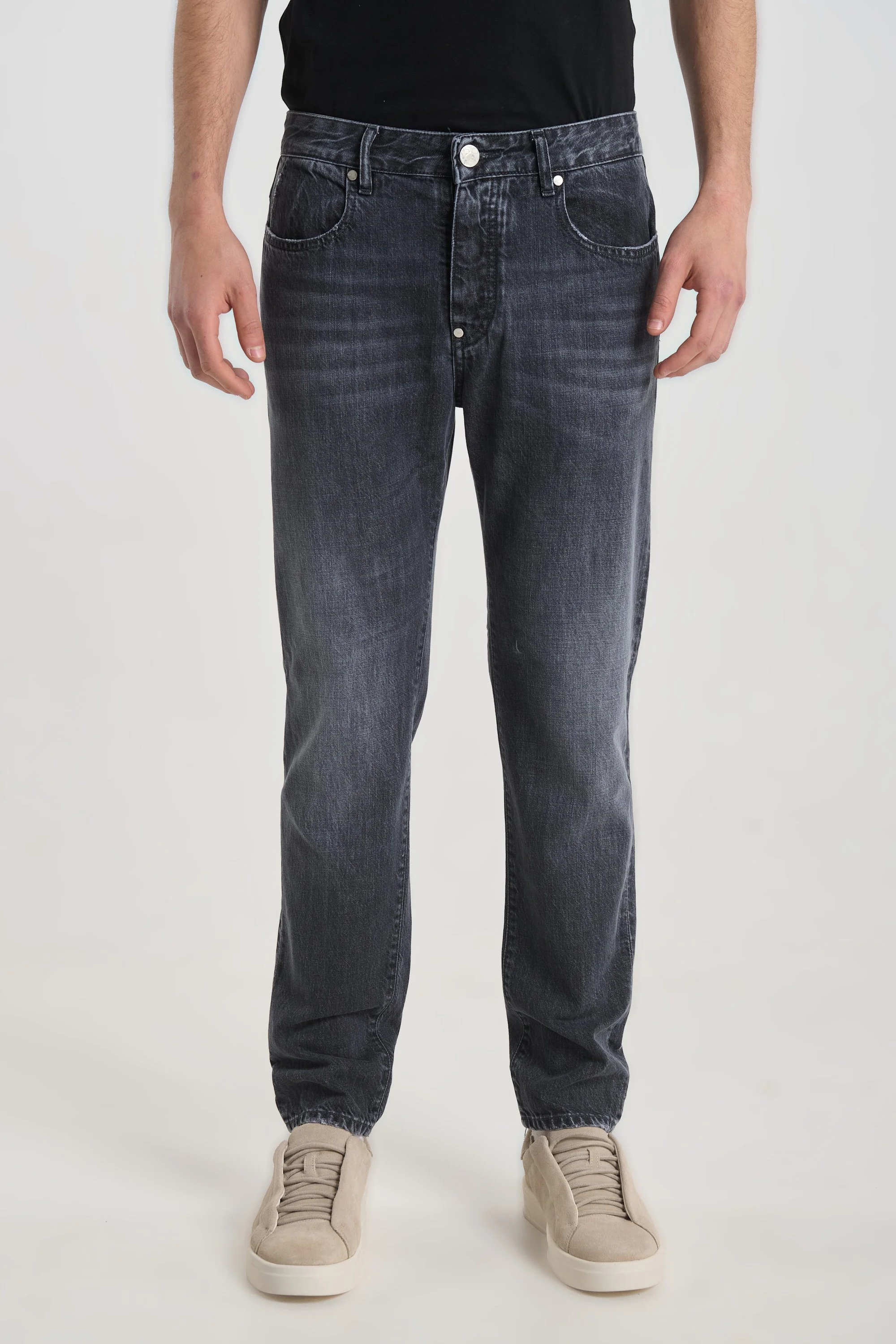 Sabbath  2319 Mid Black Wash Jeans - Men's Denim, Straight Fit