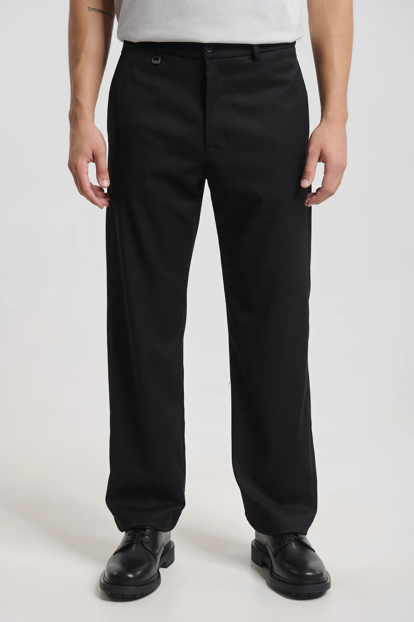 Doors 2387 Black Wide Straight Pants — Men's Chino, Straight Fit
