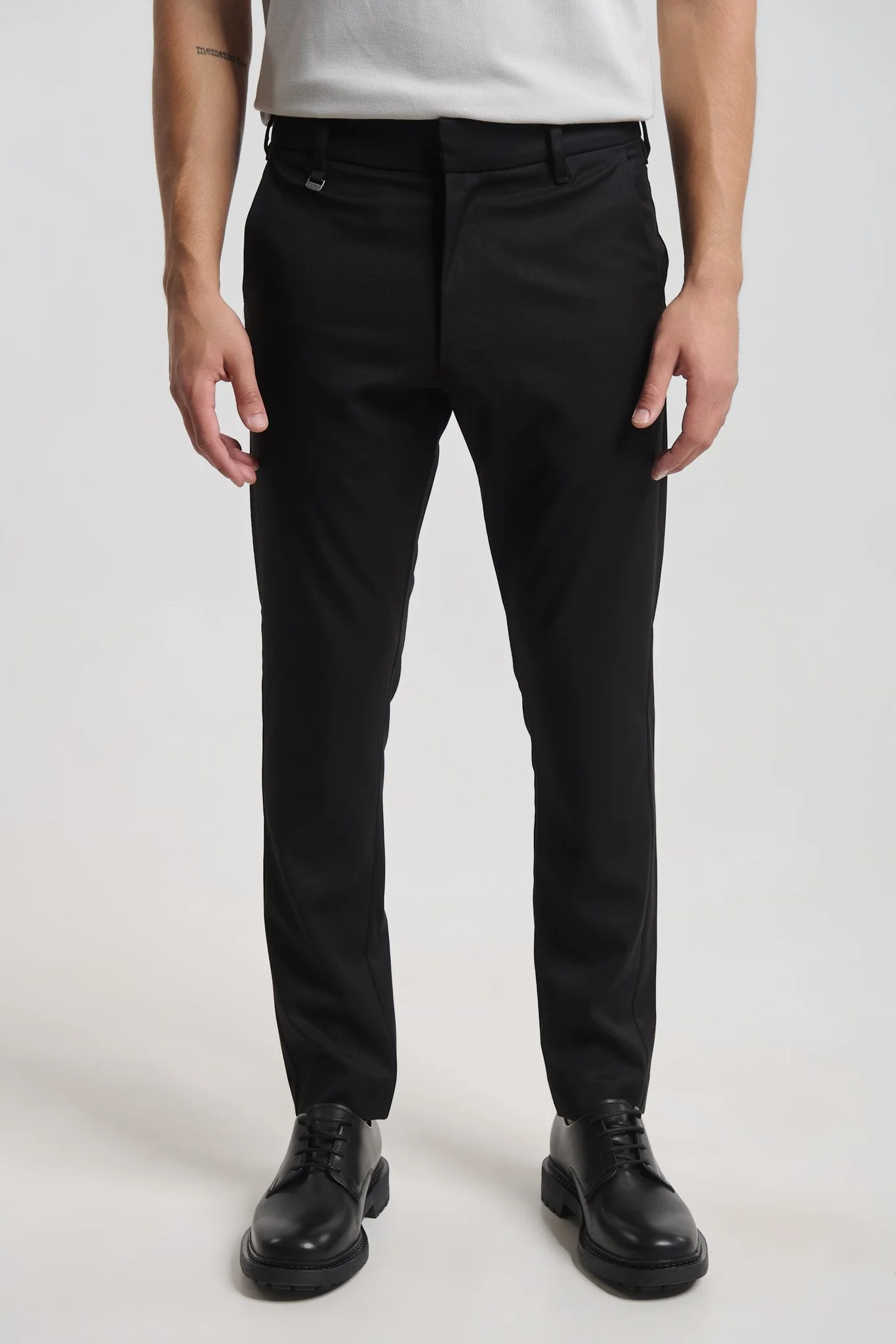 Dublin 2389 Black Slim Chino Pants — Men's Chino, Slim Fit