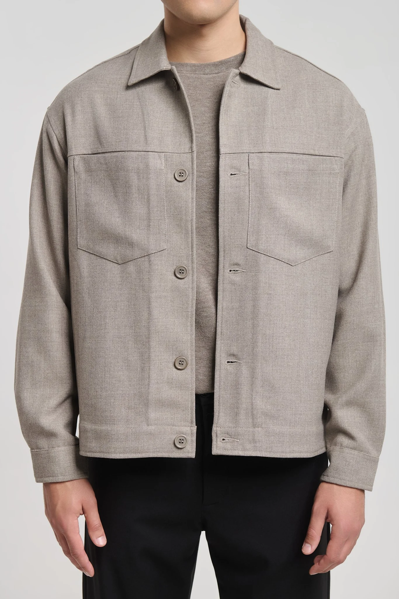Santo 5164 Beige Boxy Overshirt — Men's Overshirts, Boxy Fit