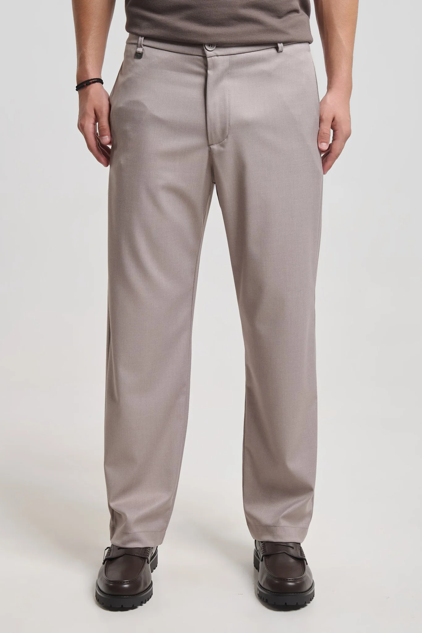 Doors 2387 Beige Wide Straight Pants — Men's Chino, Straight Fit