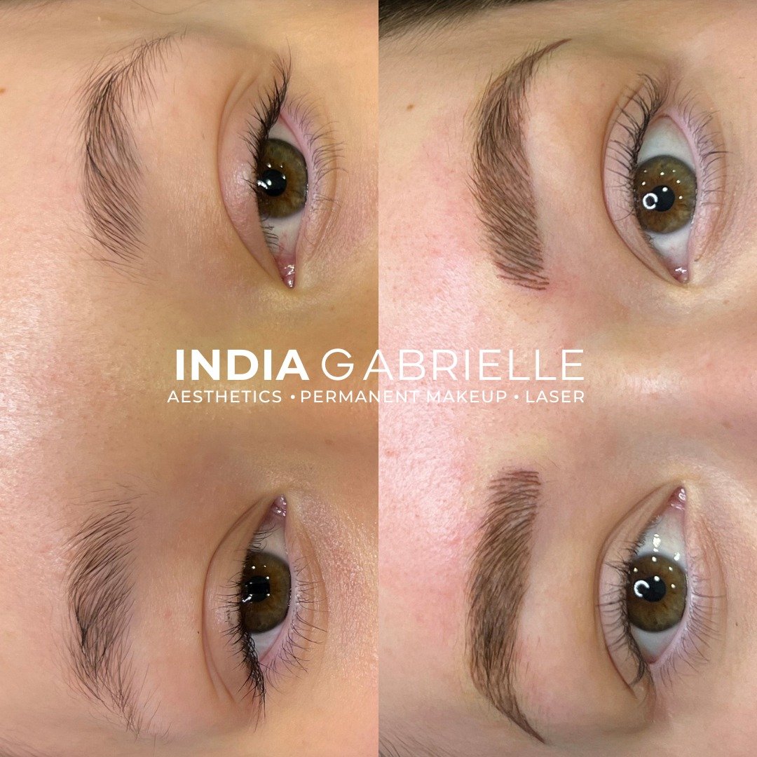 Dreamy combination brows by India Gabrielle 💫☁️
 
No more drawing them on every morning for this beautiful client 🙌
 
India Gabrielle is a Multi UK Award-Winning Permanent Makeup Artist - qualified to the HIGHEST LEVEL available in Permanent Makeup