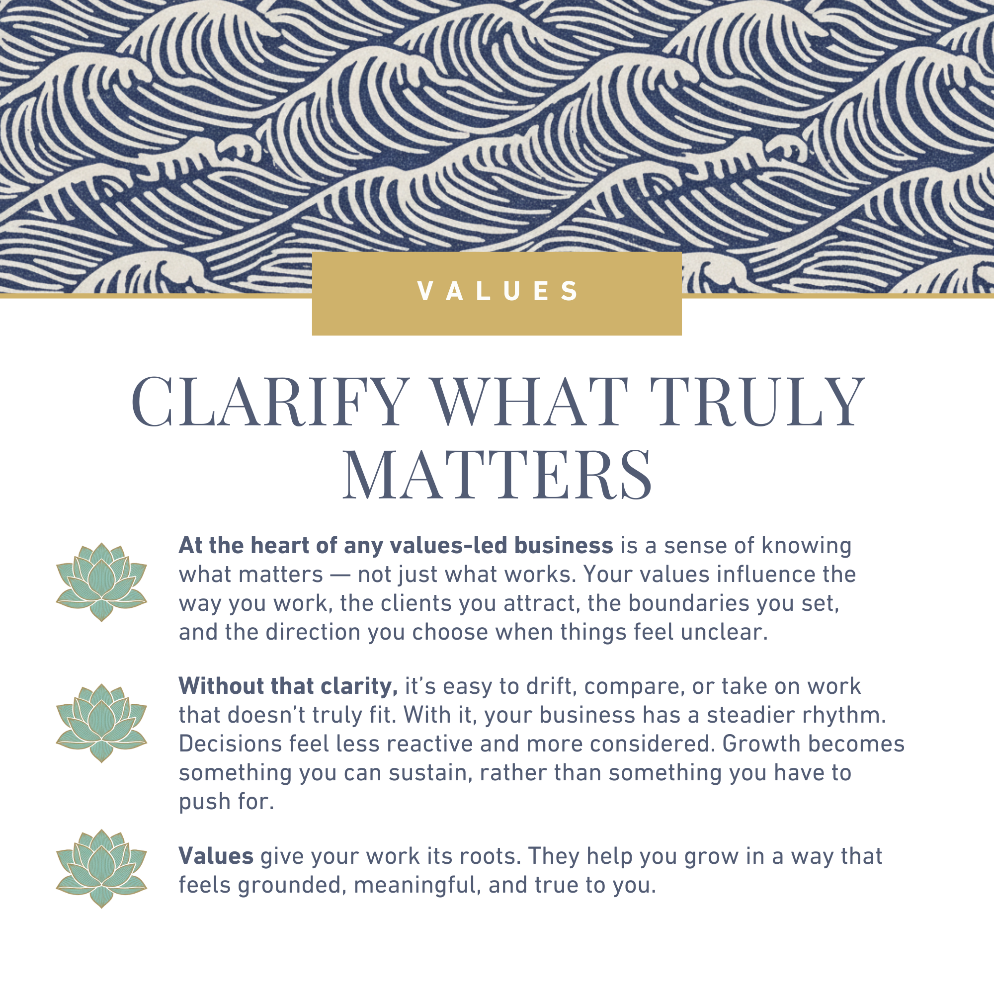Calm, structured values worksheet designed for thoughtful and reflective business owners.