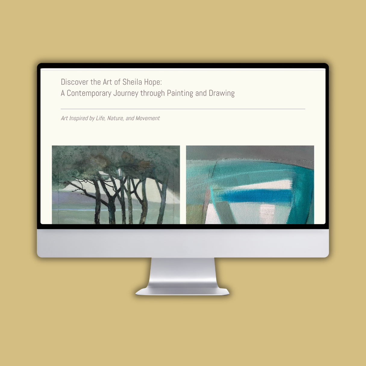 website for an artist, Sheila Hope