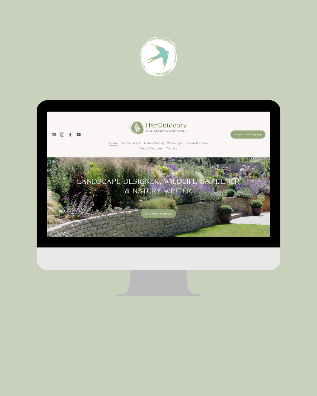 Squarespace website for Garden Designer