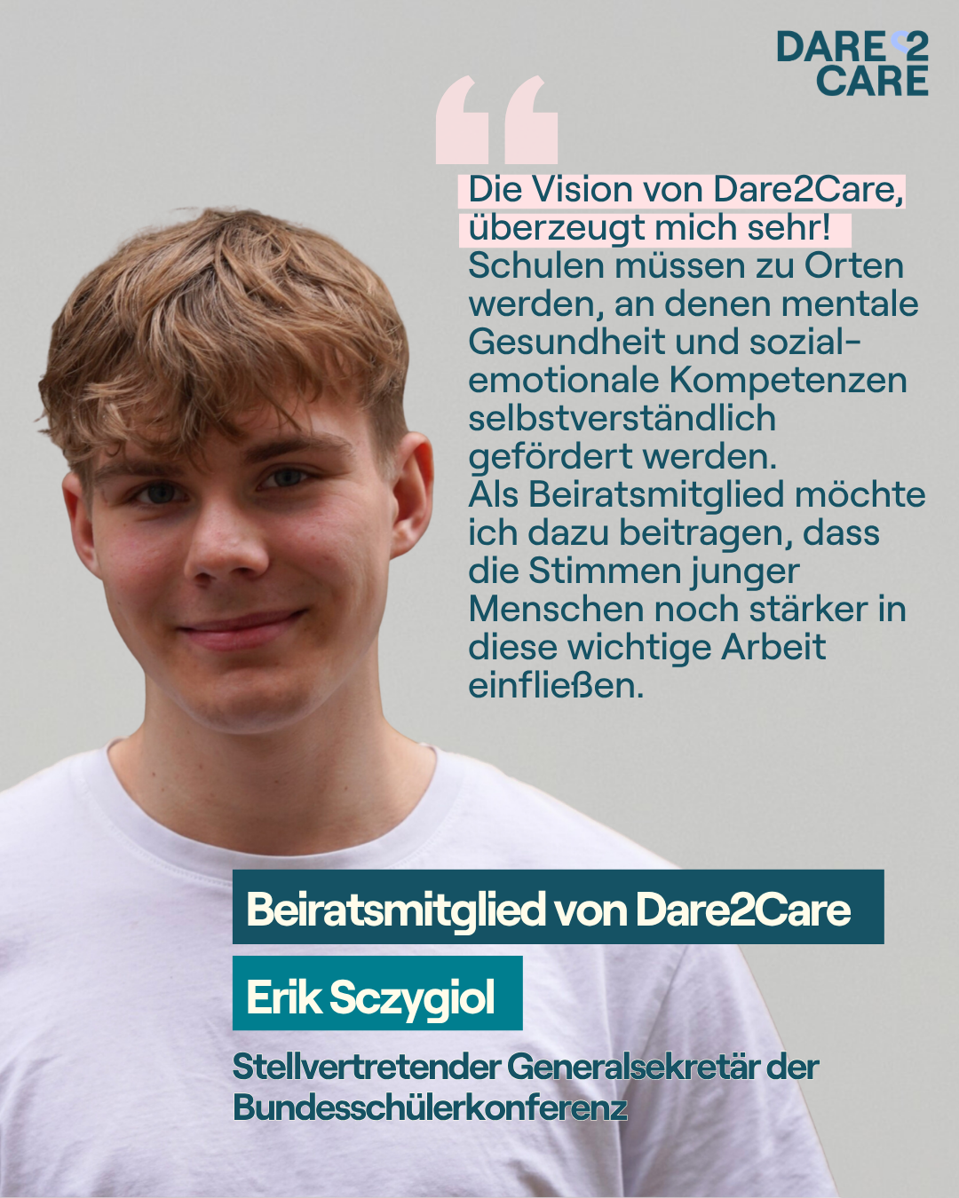 Erik Sczygiol über Dare2Care