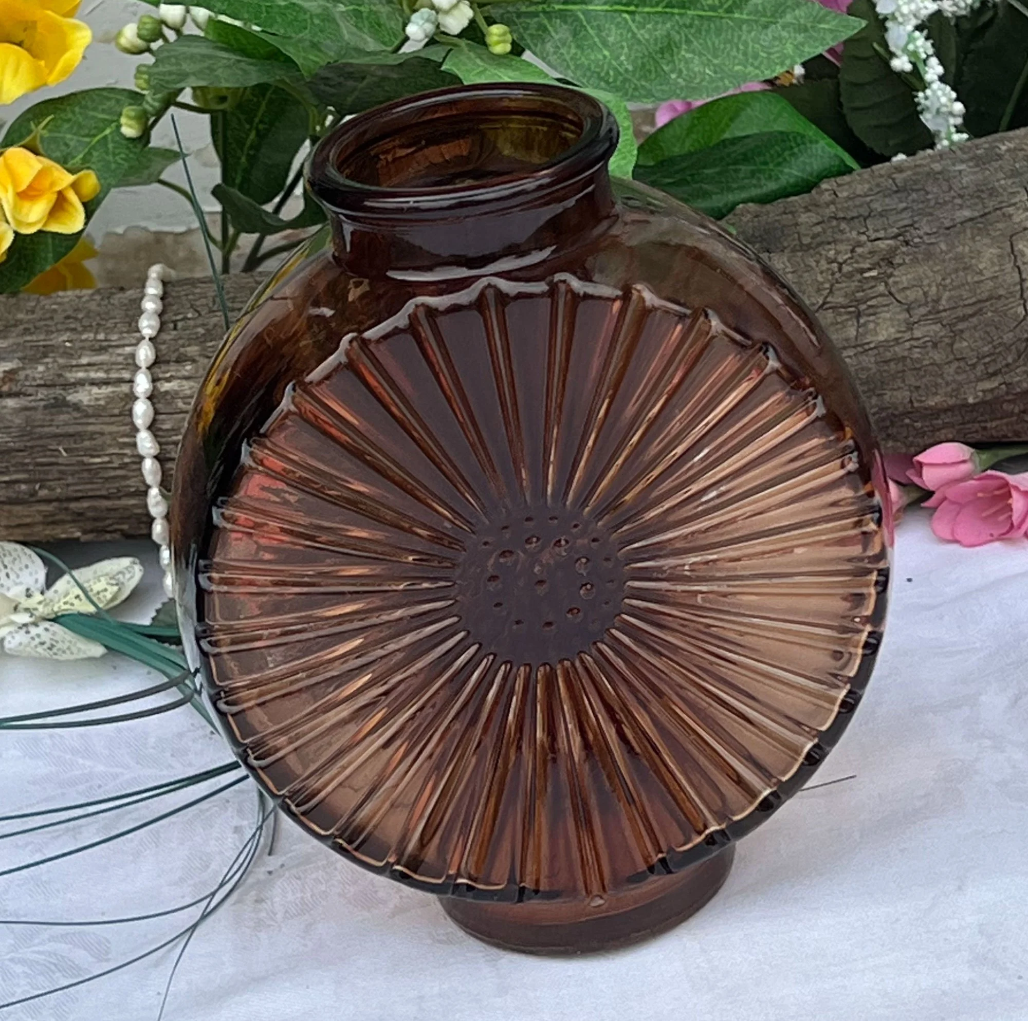 Brown Glass Vase