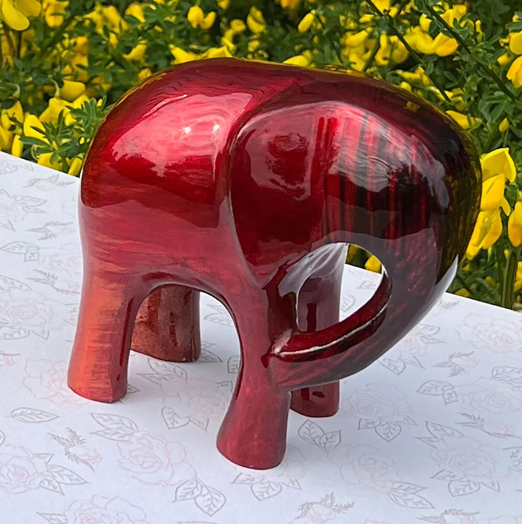 Resin elephant garden ornament