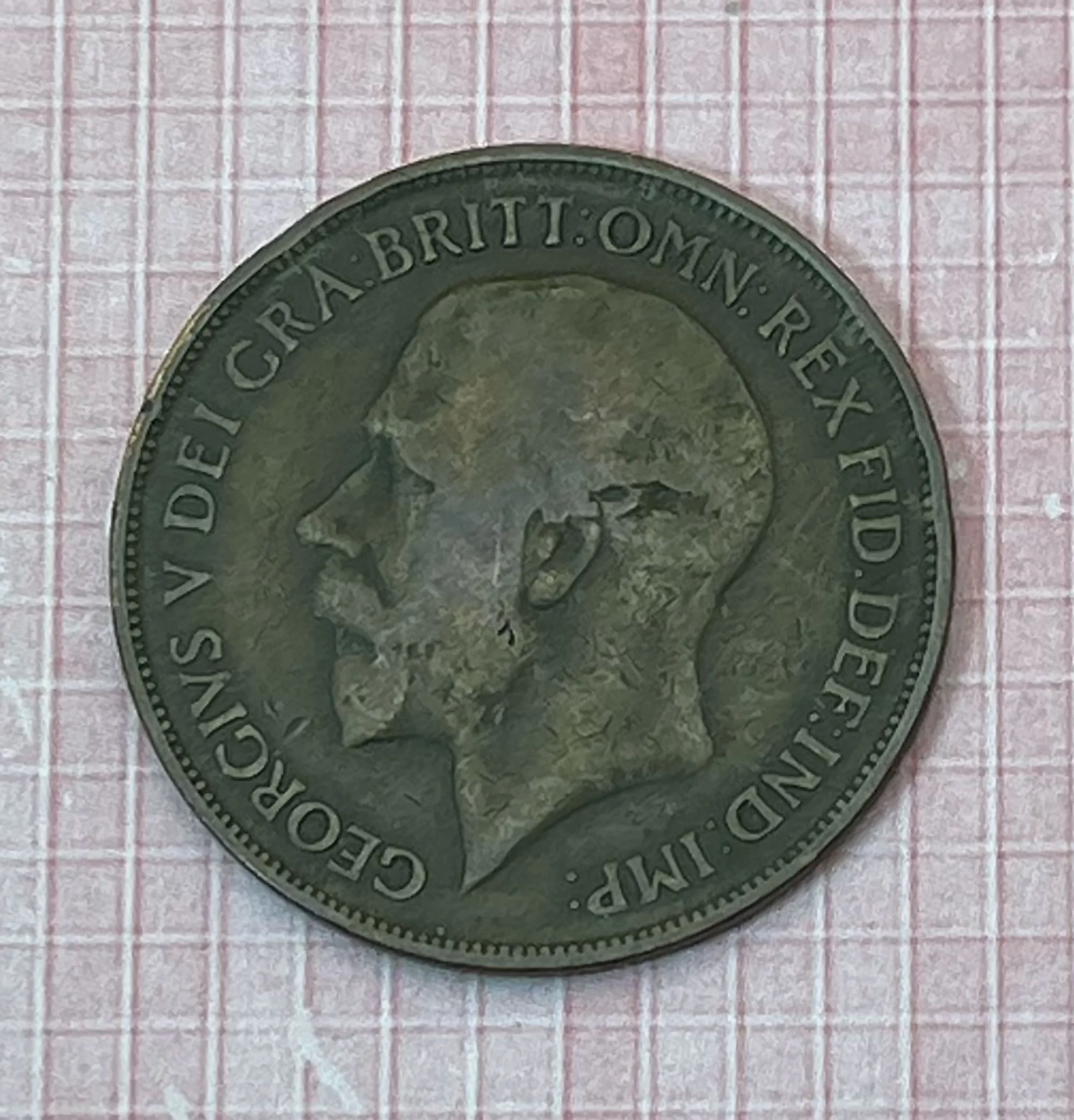 1918 George V One Penny Coin