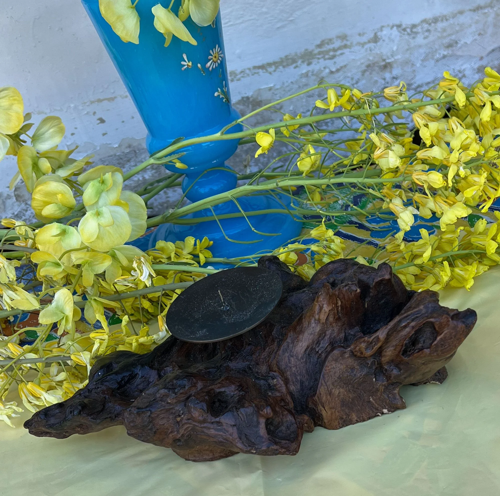 Root Wood Candle Holder