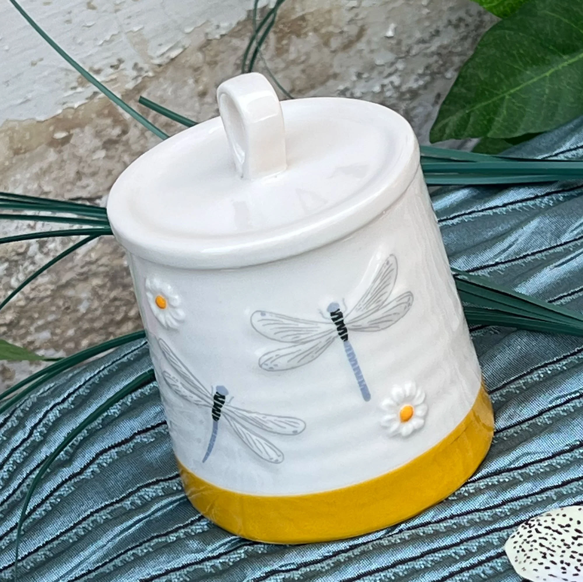 Dragonfly Ceramic Pot