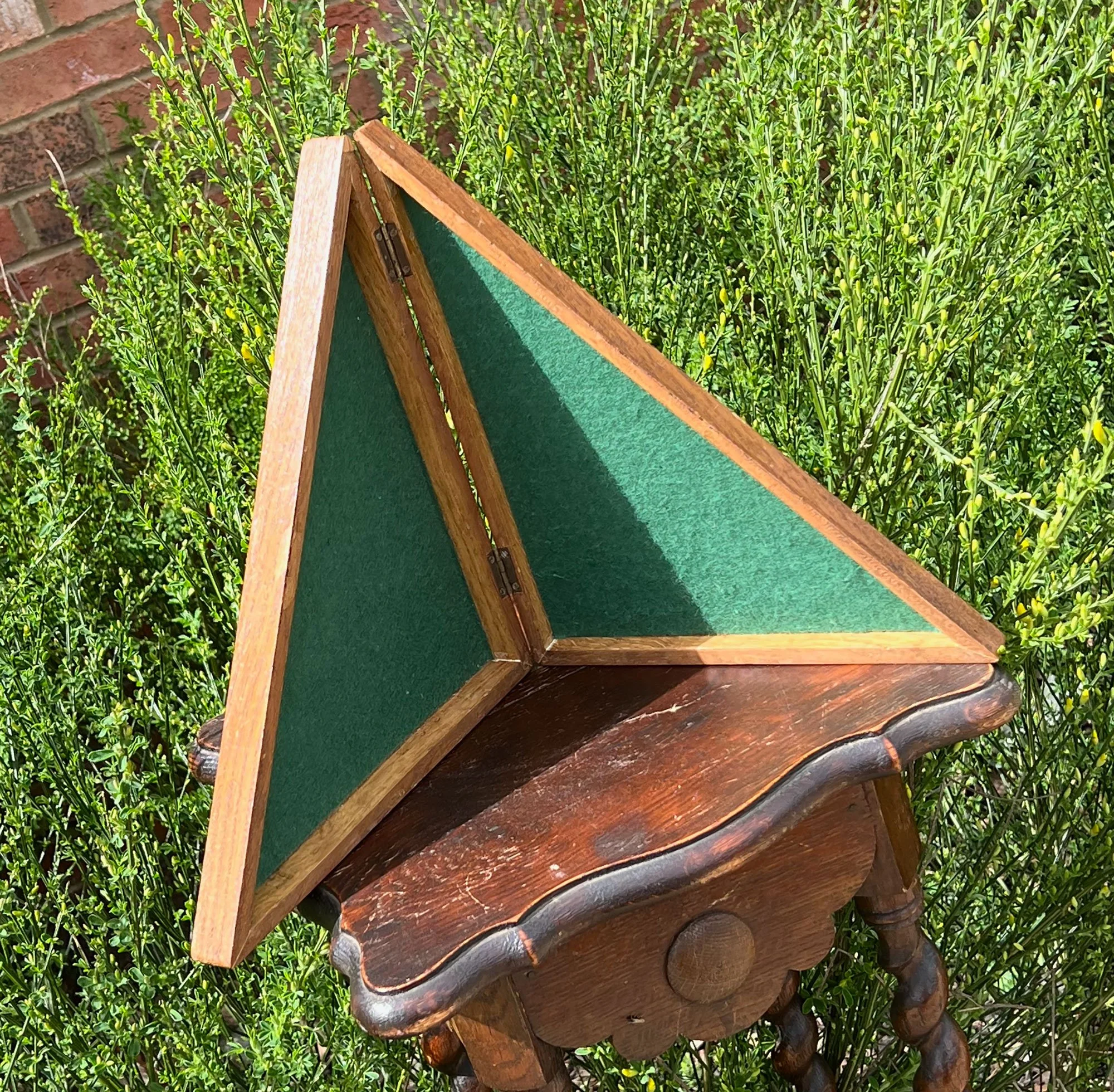 Triangular Wood Box