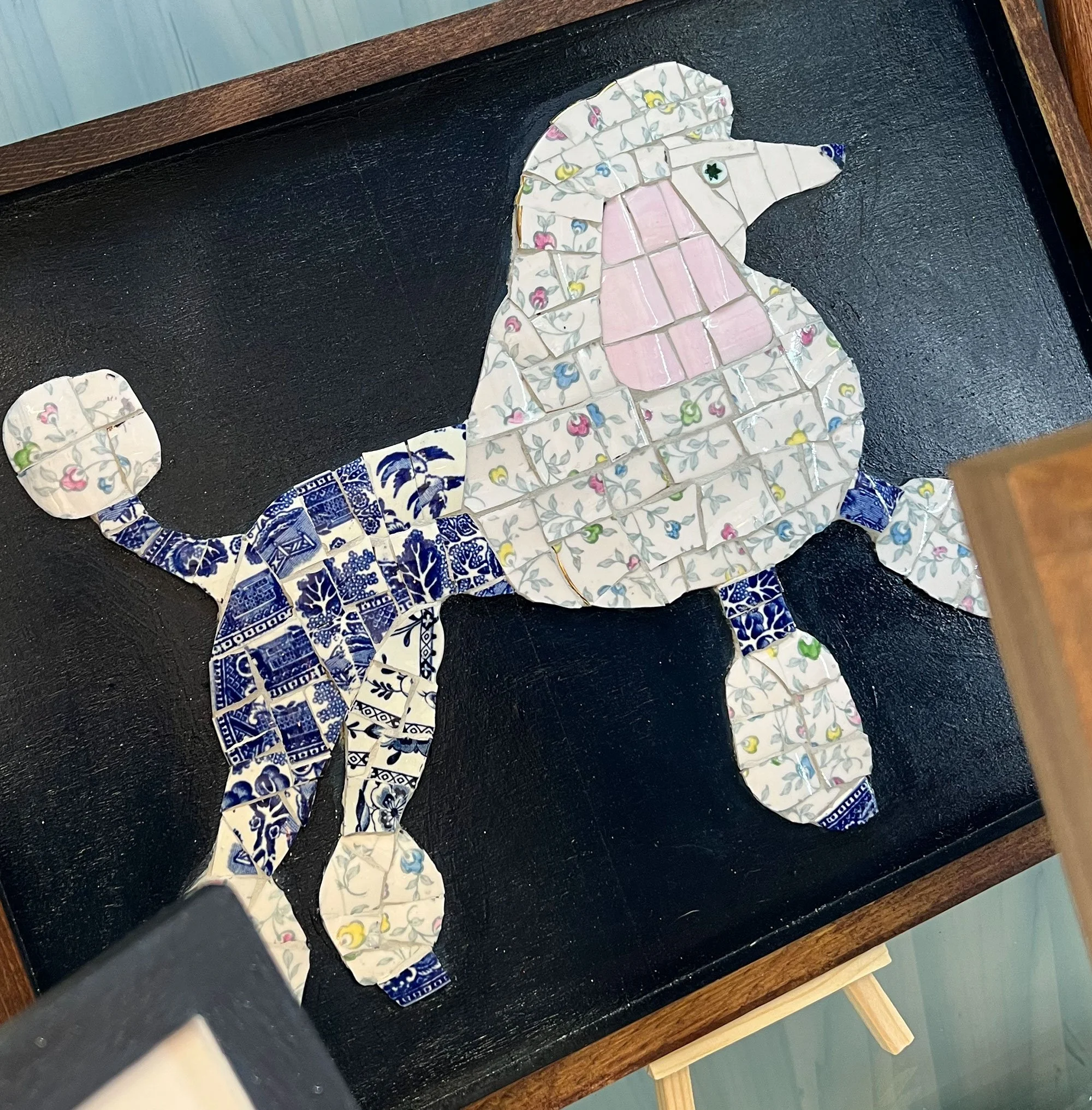 Vintage china mosaic poodle
