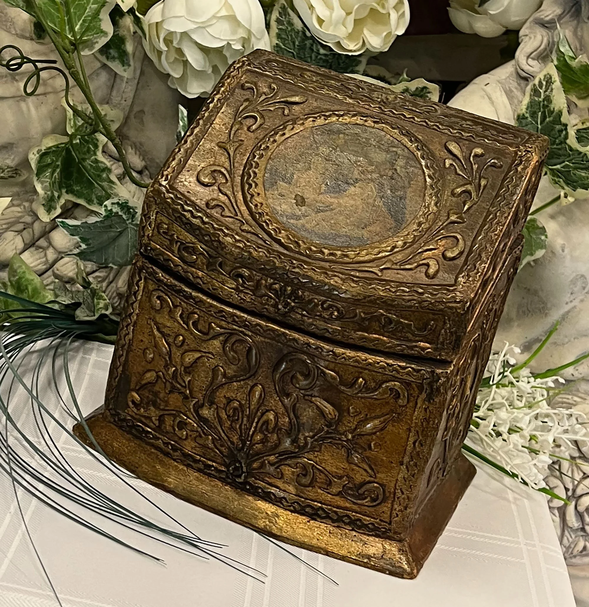 Ornate, French stationery box
