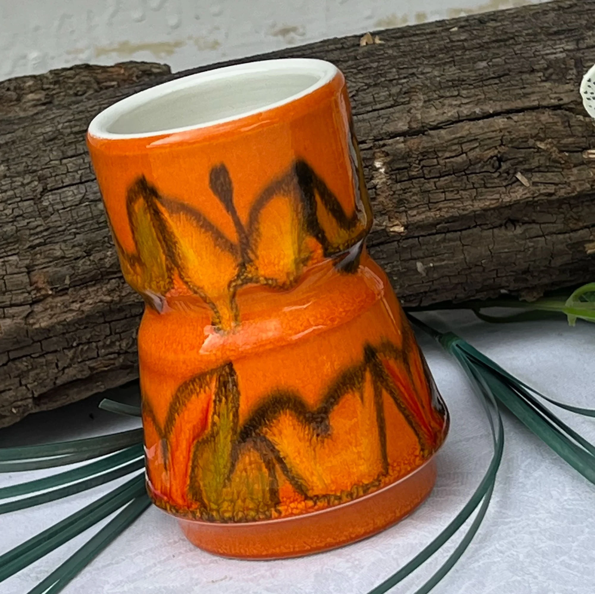 Poole Pottery Orange Vase