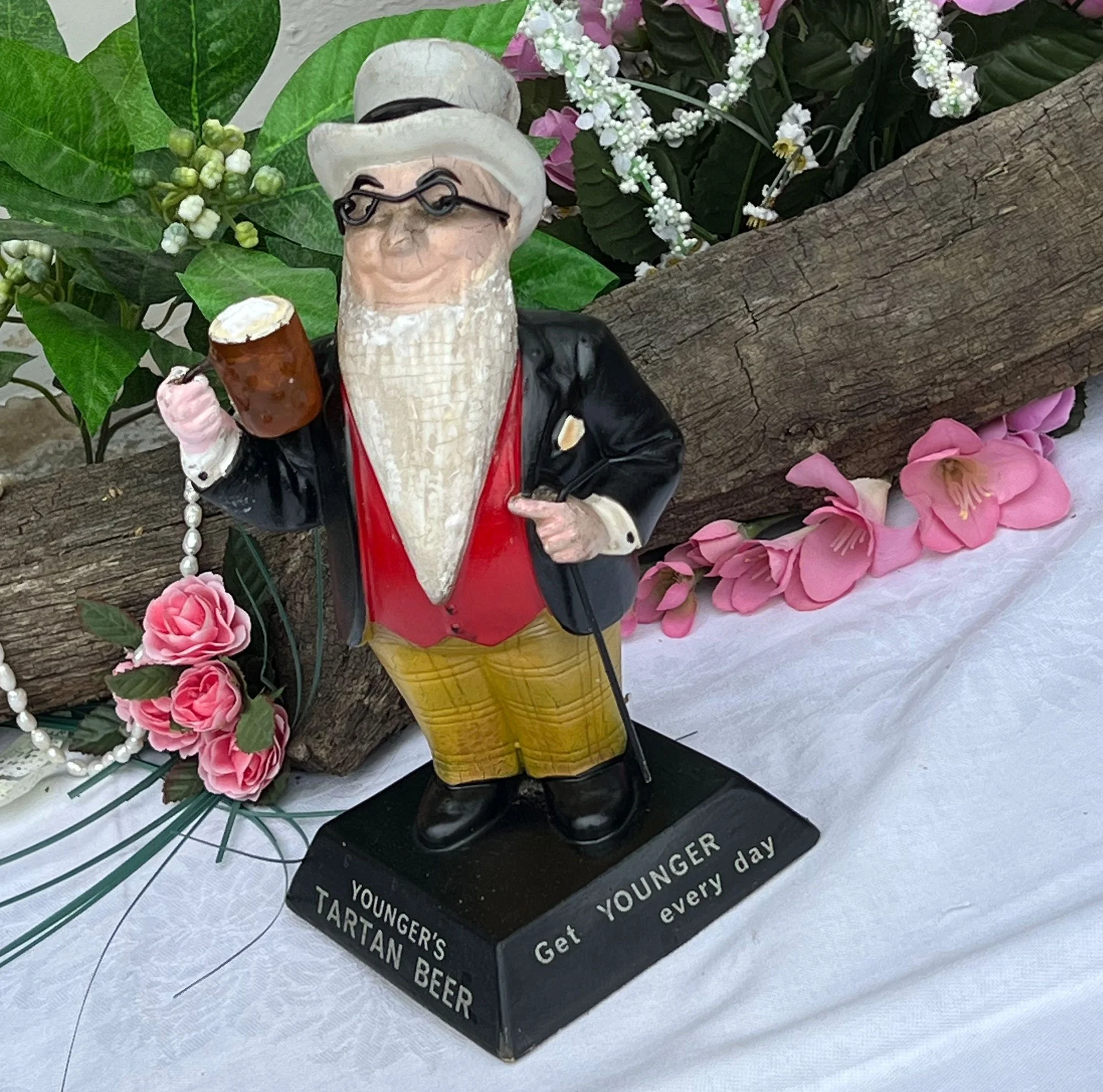 Younger's Tartan Beer advertising figure