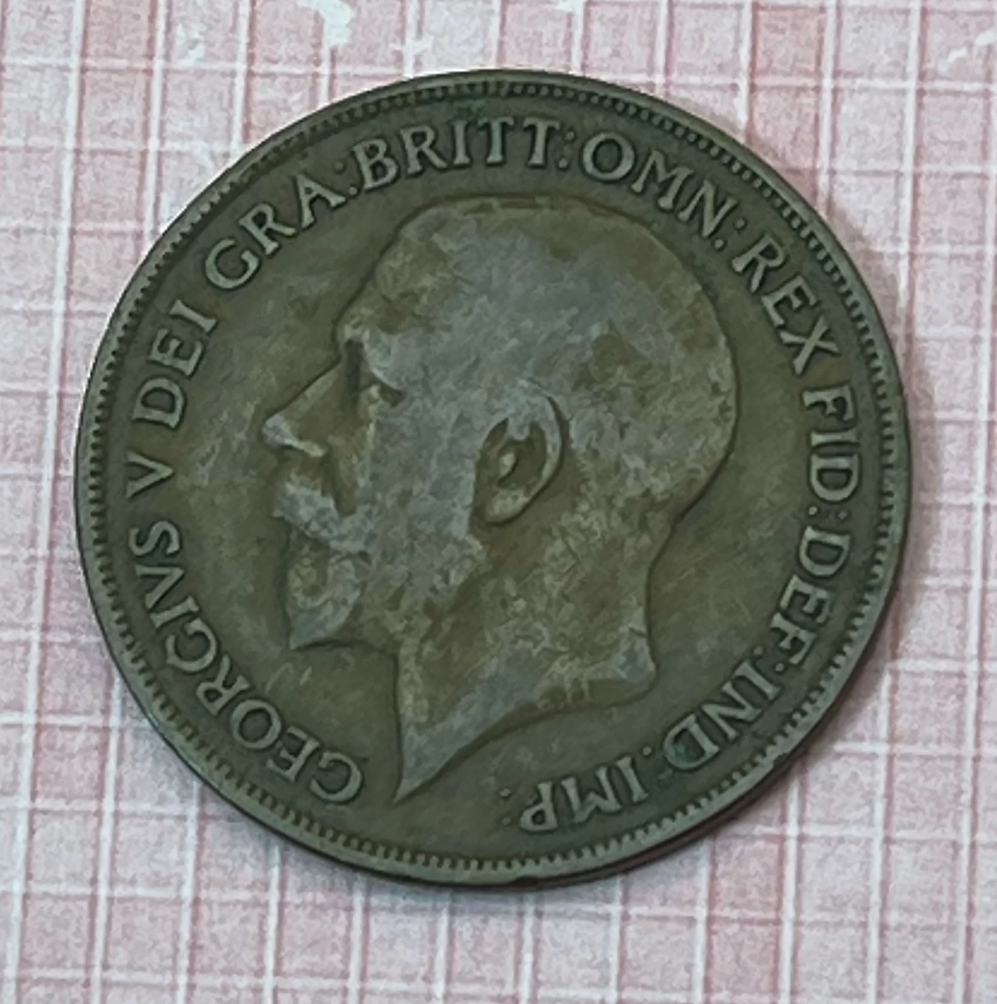 1914 George V One Penny Coin