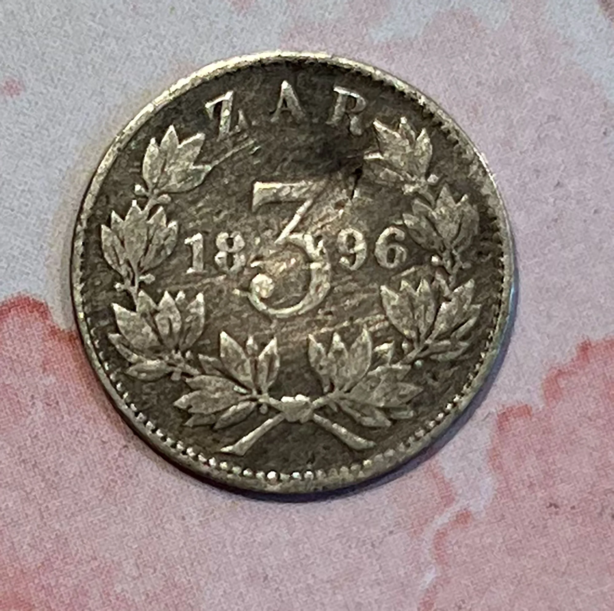 1896 South Africa Threepenny Coin
