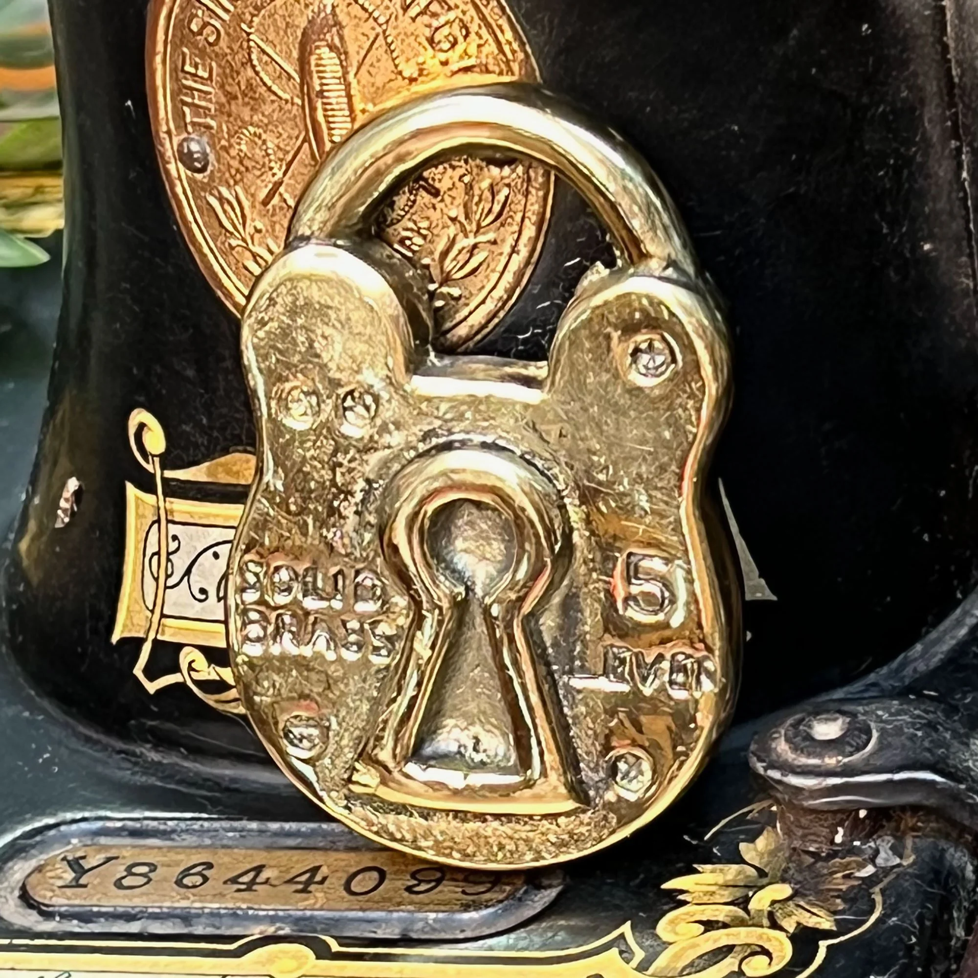 Brass Padlock Paperweight