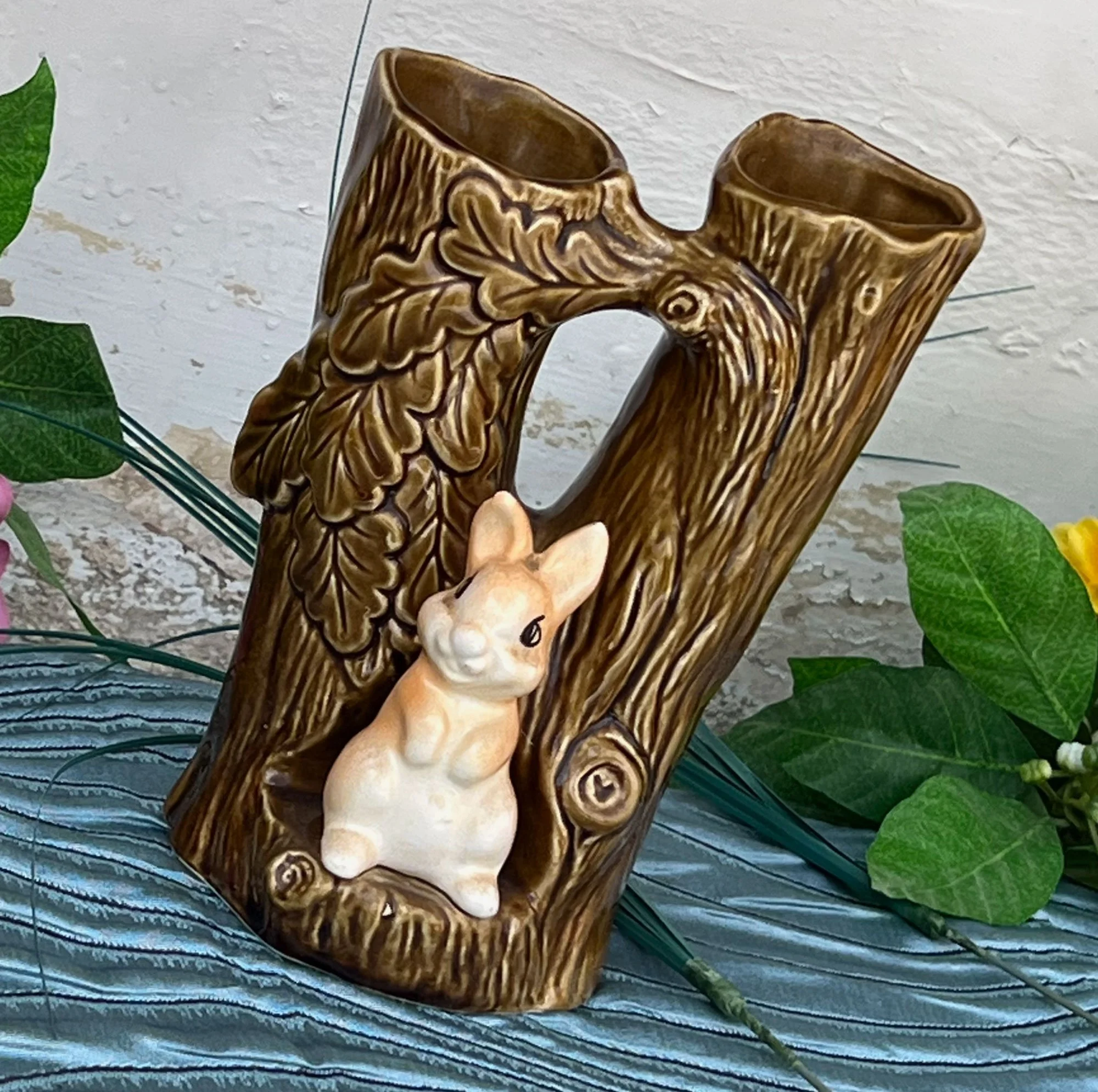 Sylvac Bunny Double Vase
