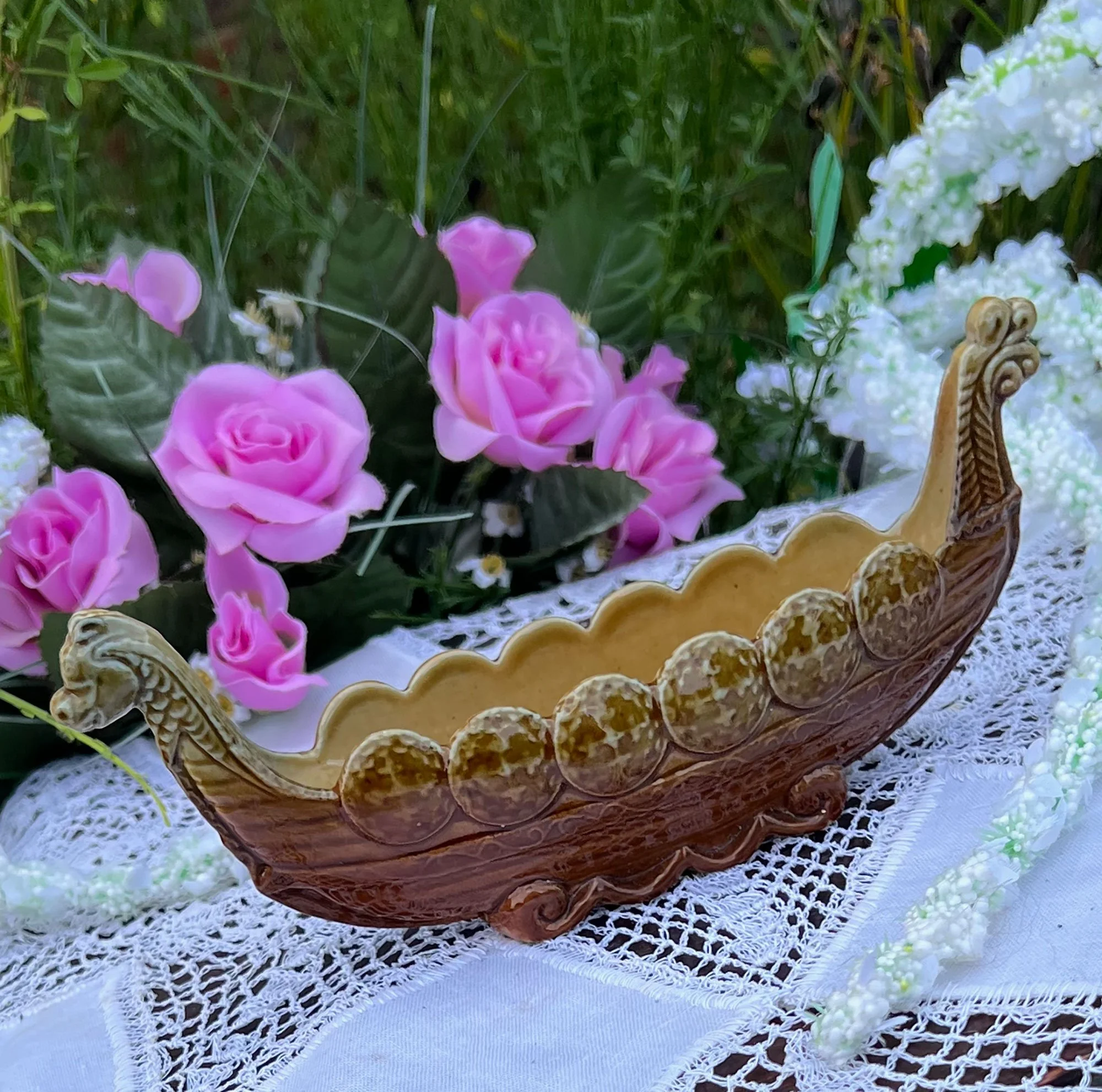 Wade porcelain dragon longboat