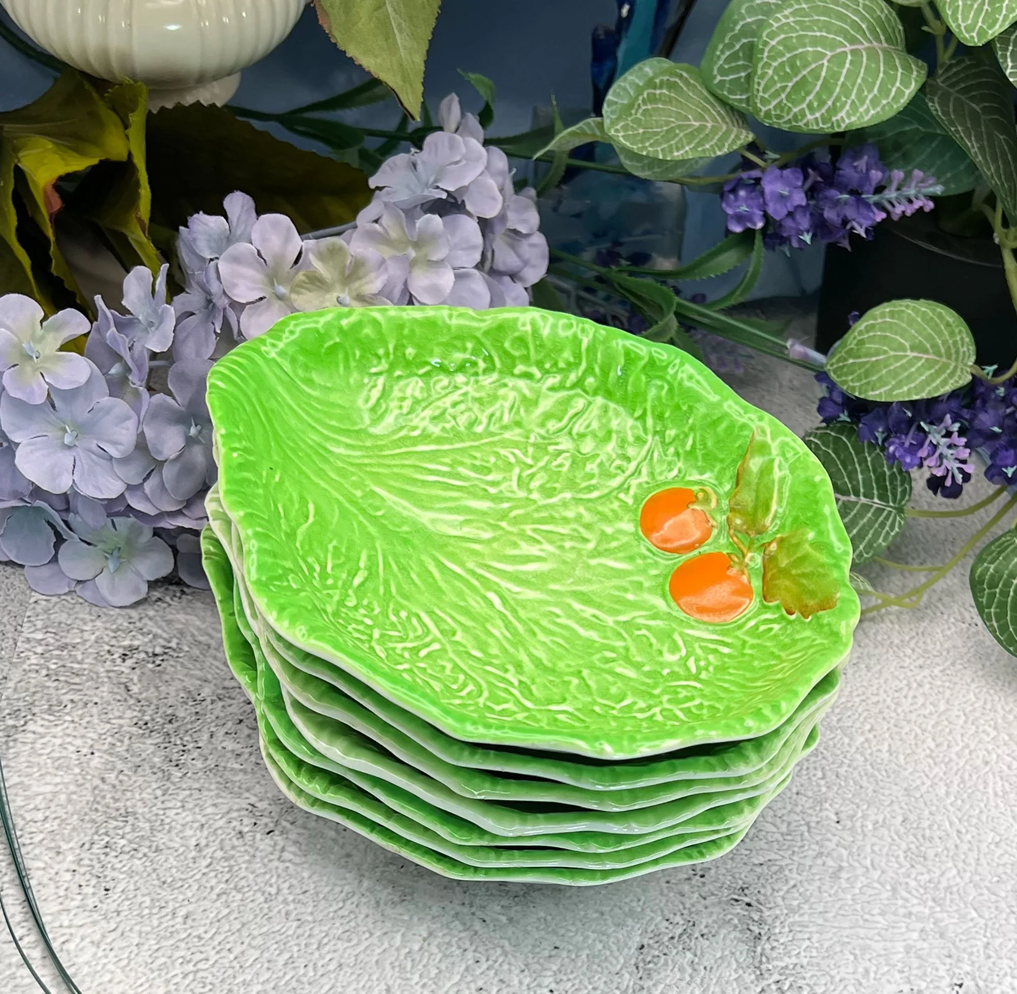 Carlton Ware lettuce leaf dishes