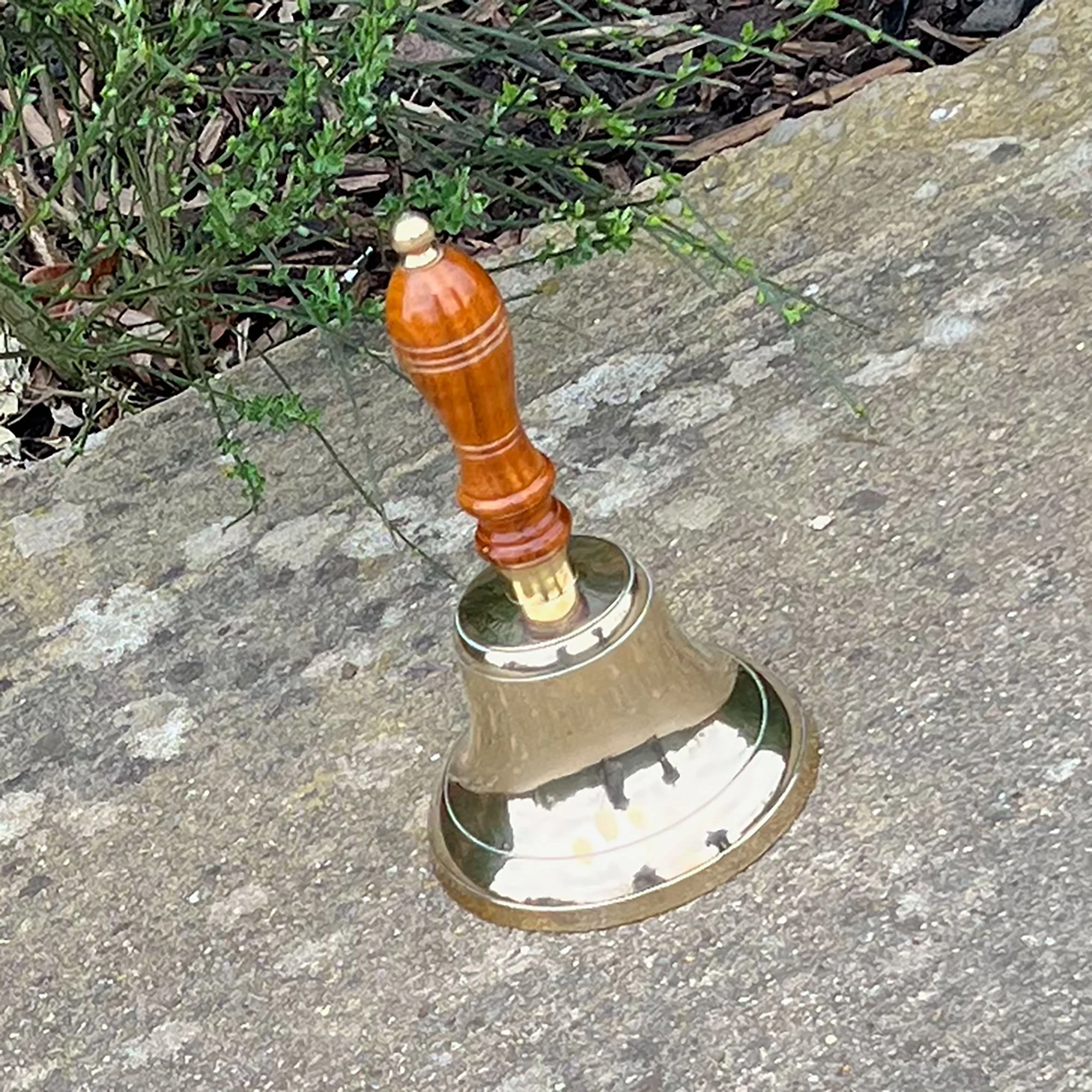 Wood Handled Brass Bell