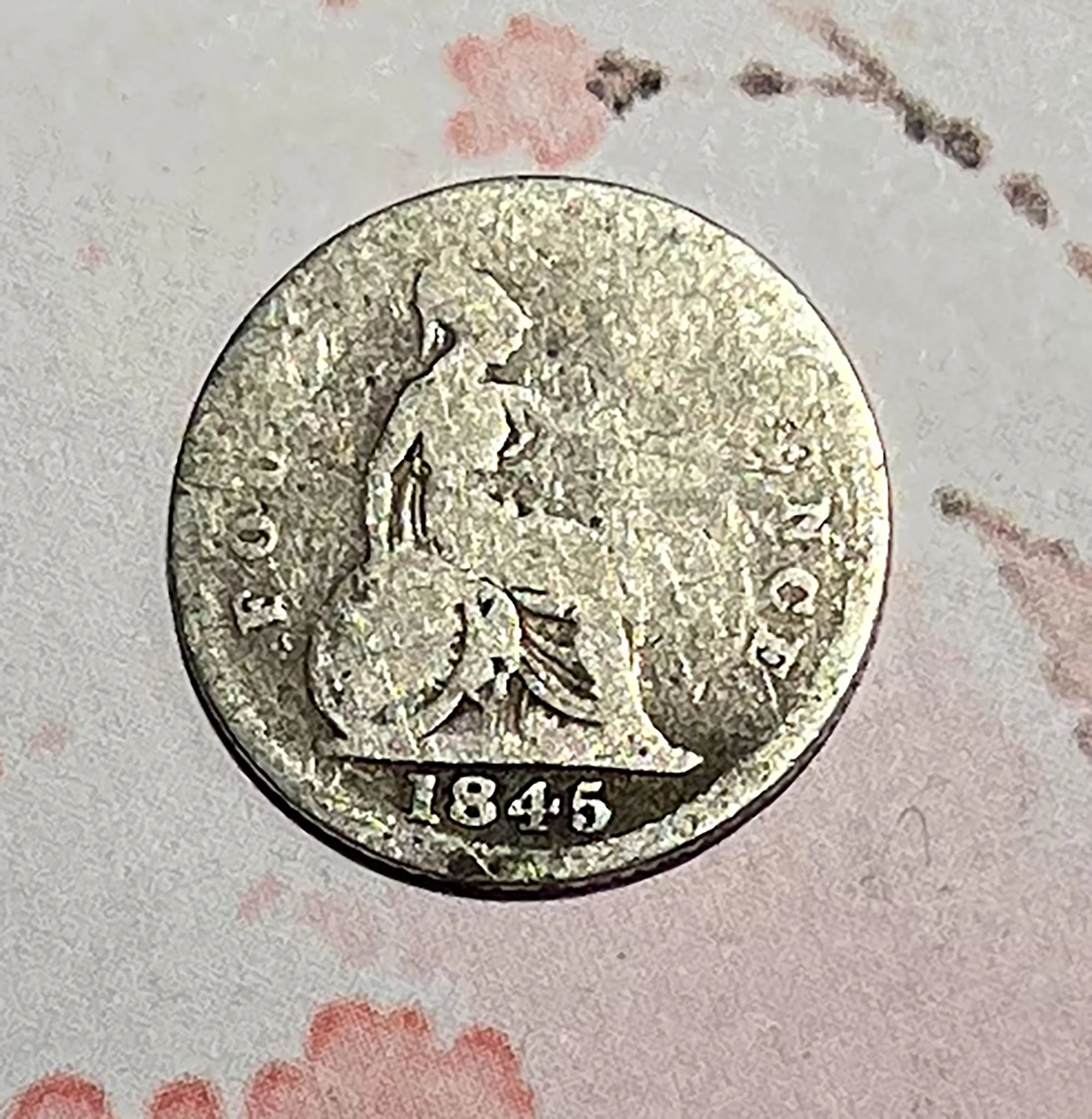 1845 Groat Fourpenny Coin
