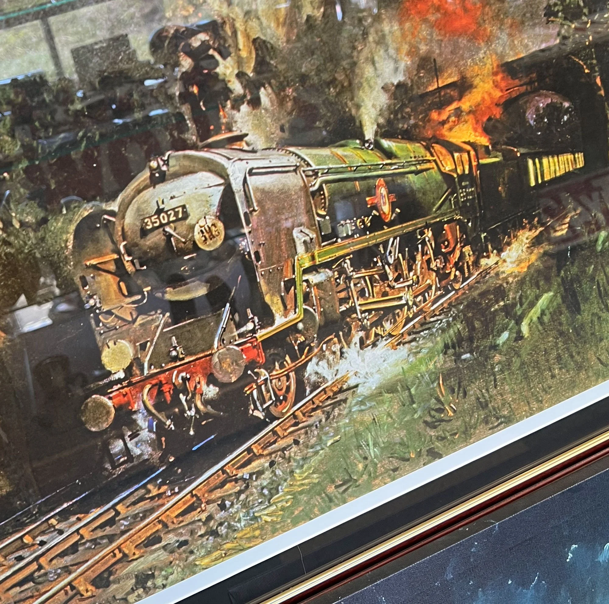 Framed railway pictures