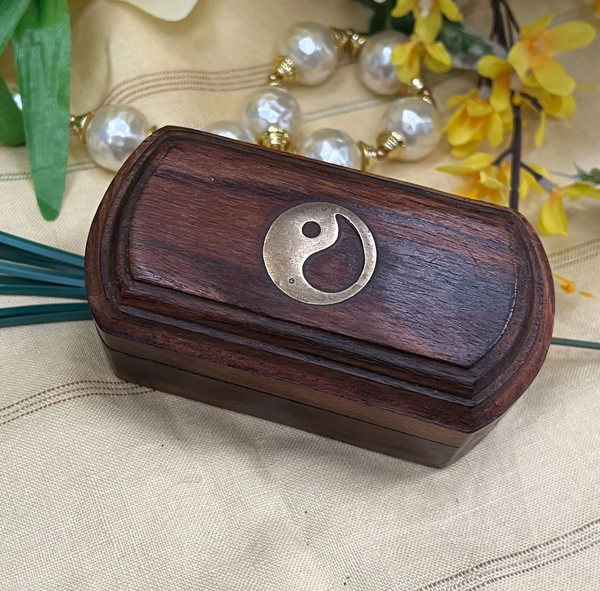 Brass Inlay Keepsake Box