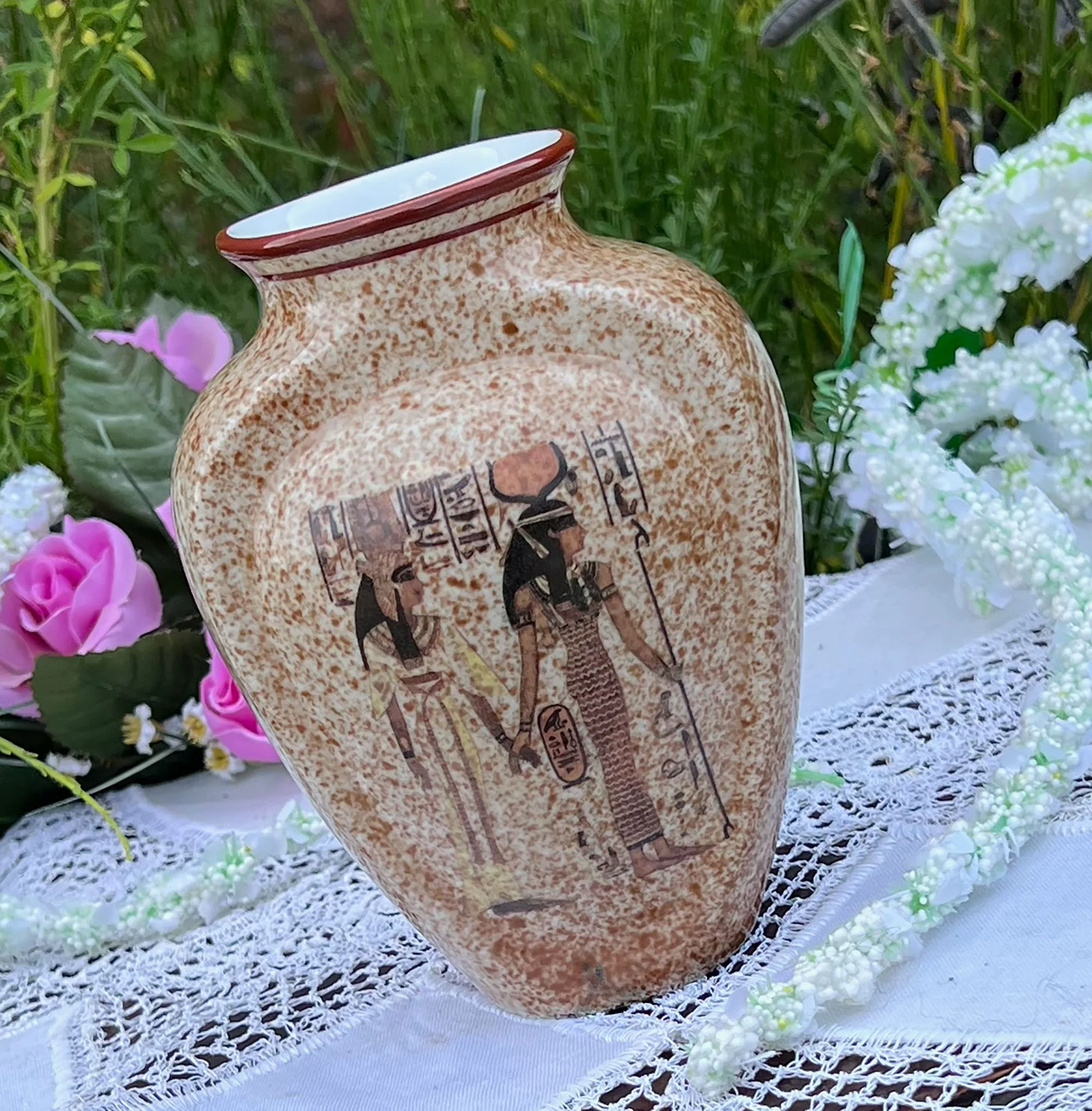 Porcelain vase made in Egypt