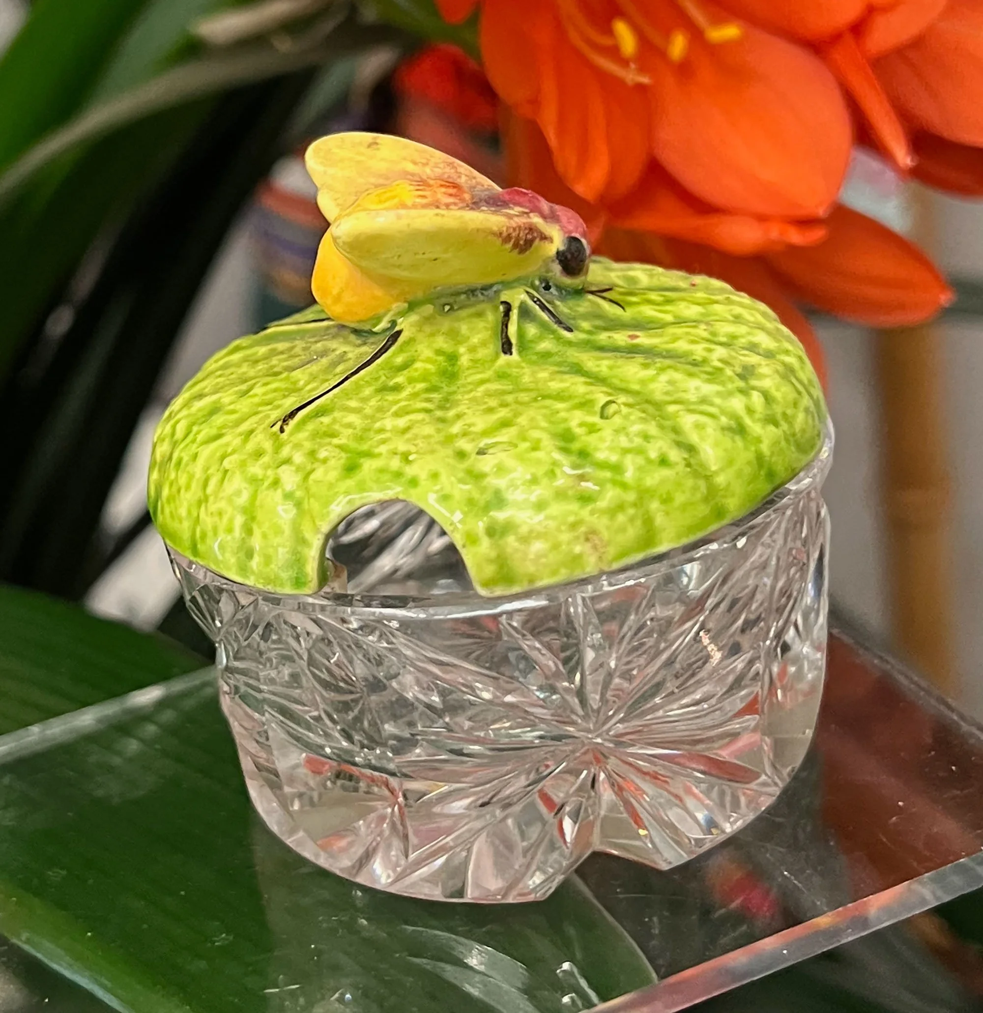 Glass Pot With Ceramic Lid